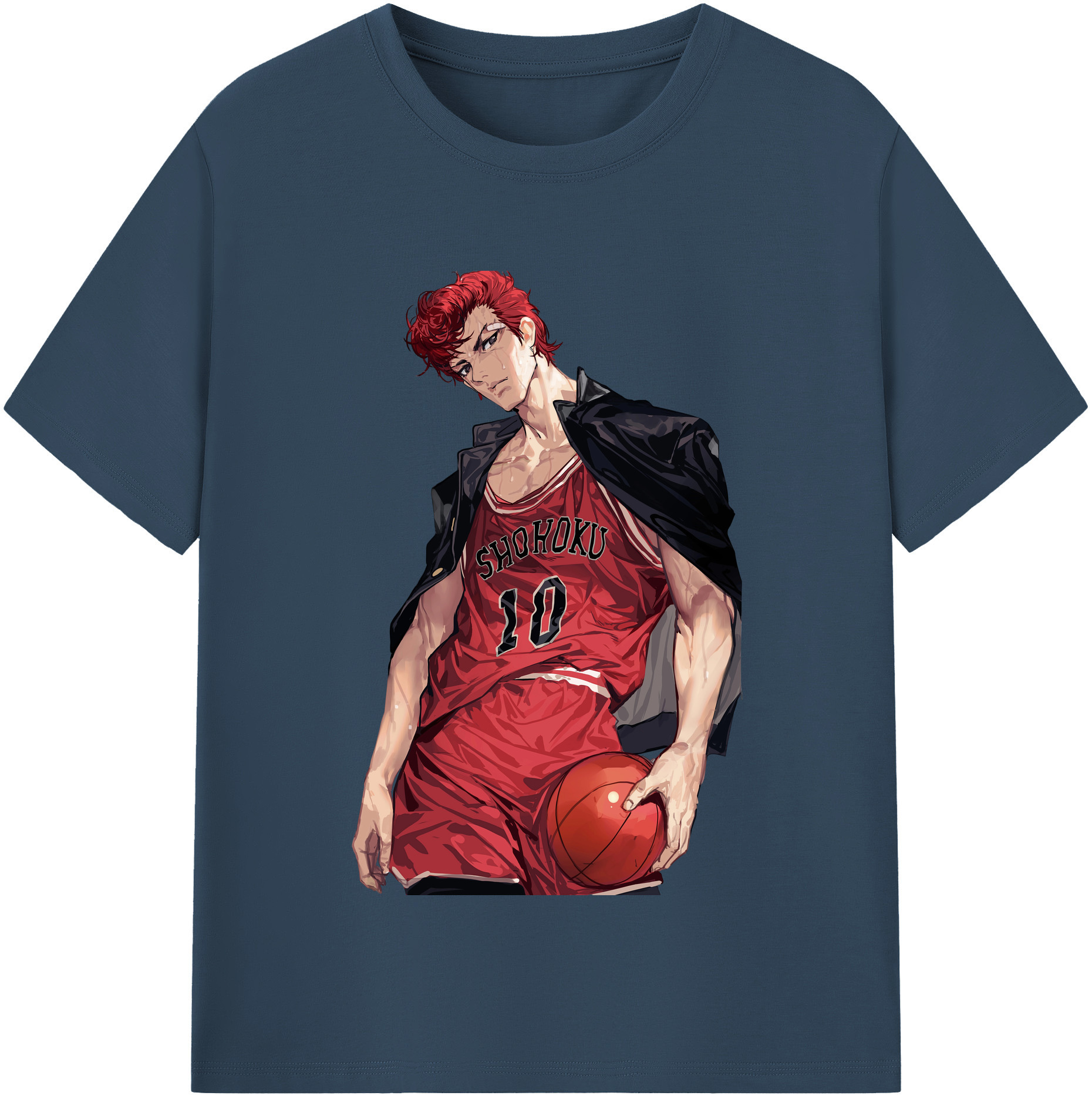 SLAM DUNK／スラムダンク 綿100％半袖Tシャツ（フロントプリント）