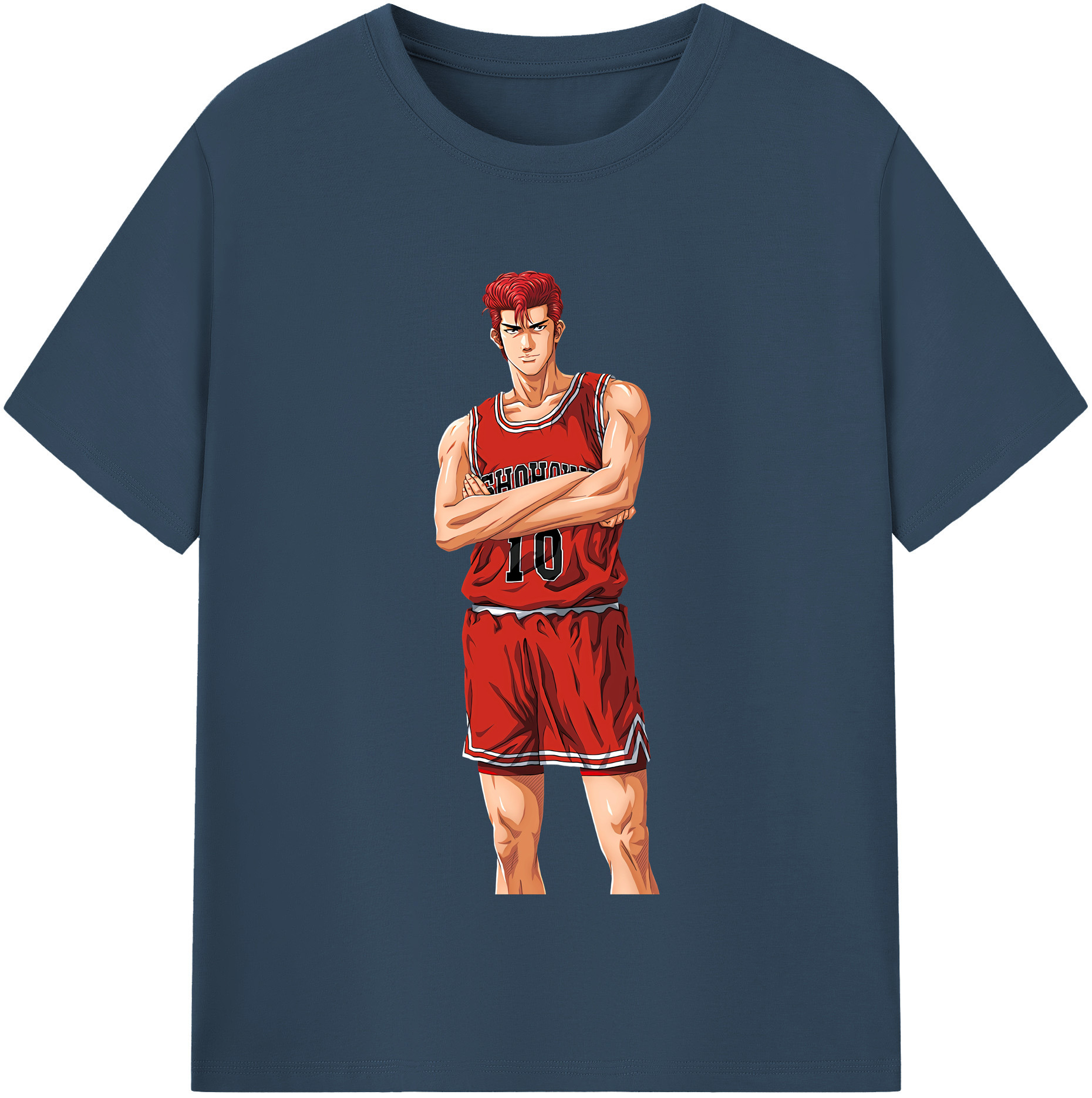 SLAM DUNK／スラムダンク 綿100％半袖Tシャツ（フロントプリント）