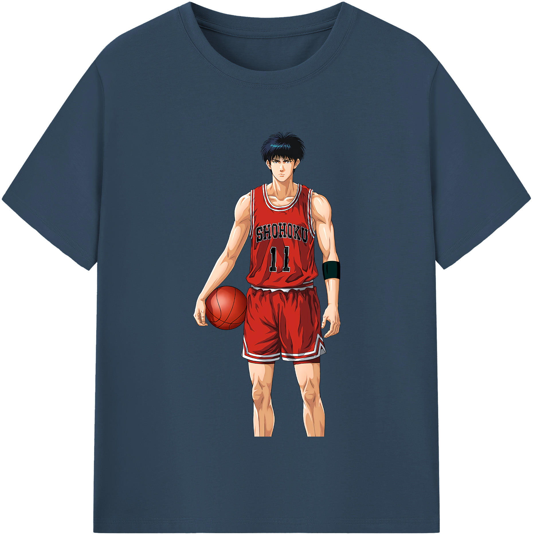 SLAM DUNK／スラムダンク 綿100％半袖Tシャツ（フロントプリント）