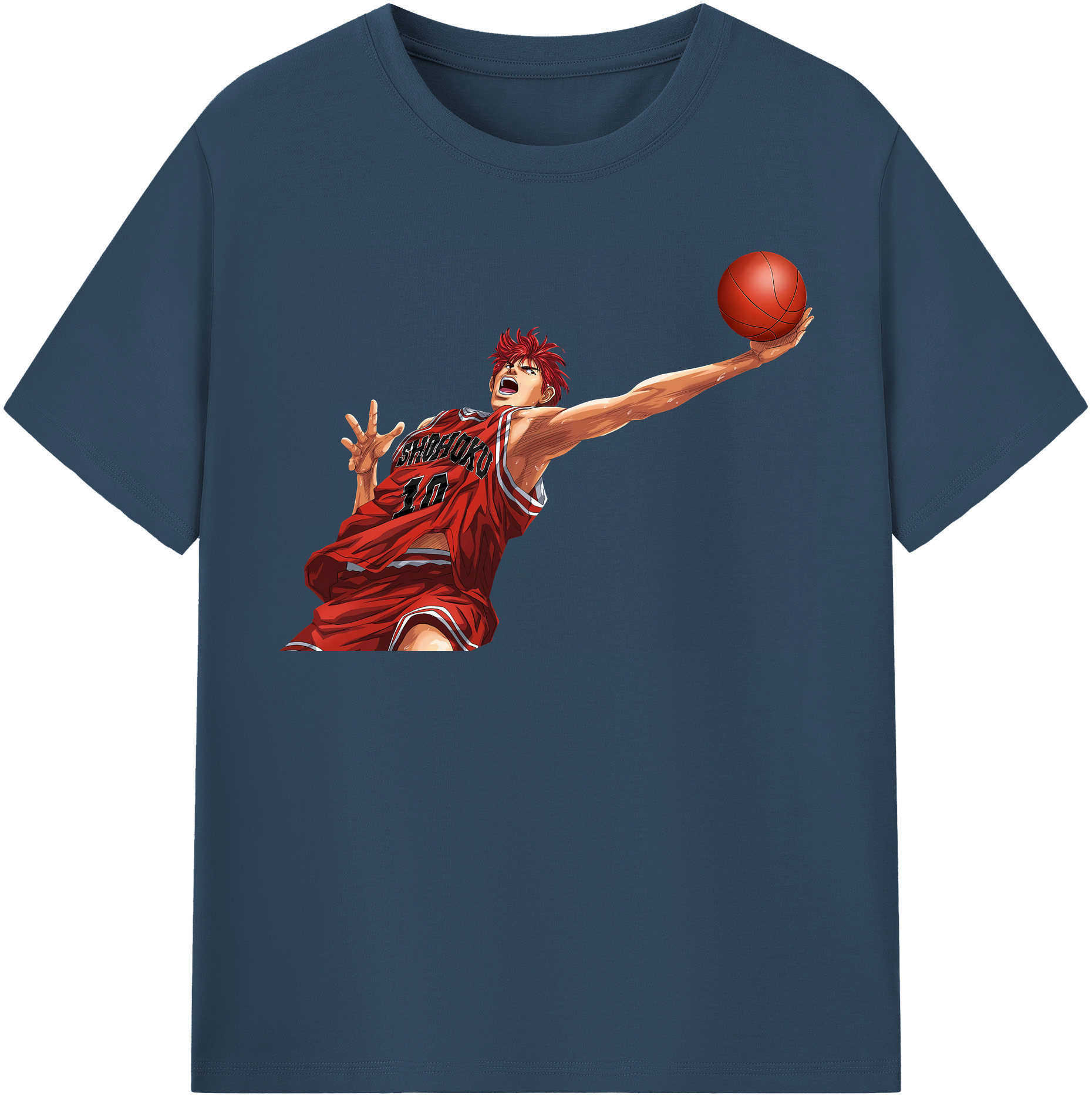 SLAM DUNK／スラムダンク 綿100％半袖Tシャツ（フロントプリント）