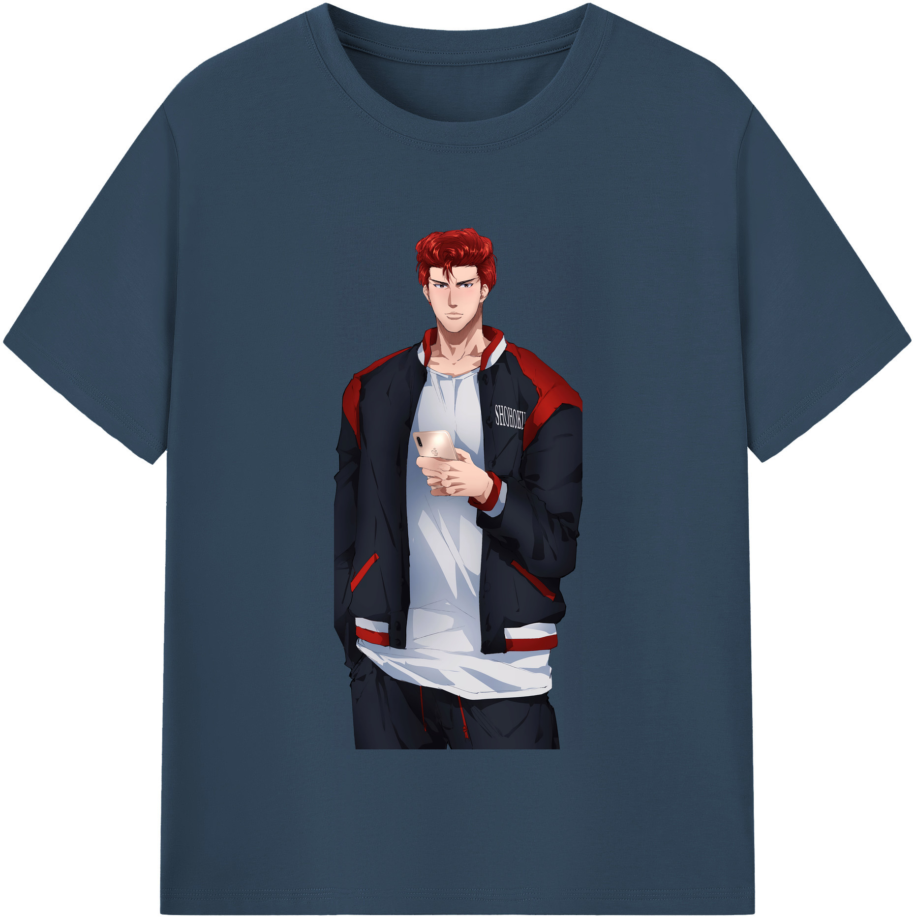 SLAM DUNK／スラムダンク 綿100％半袖Tシャツ（フロントプリント）