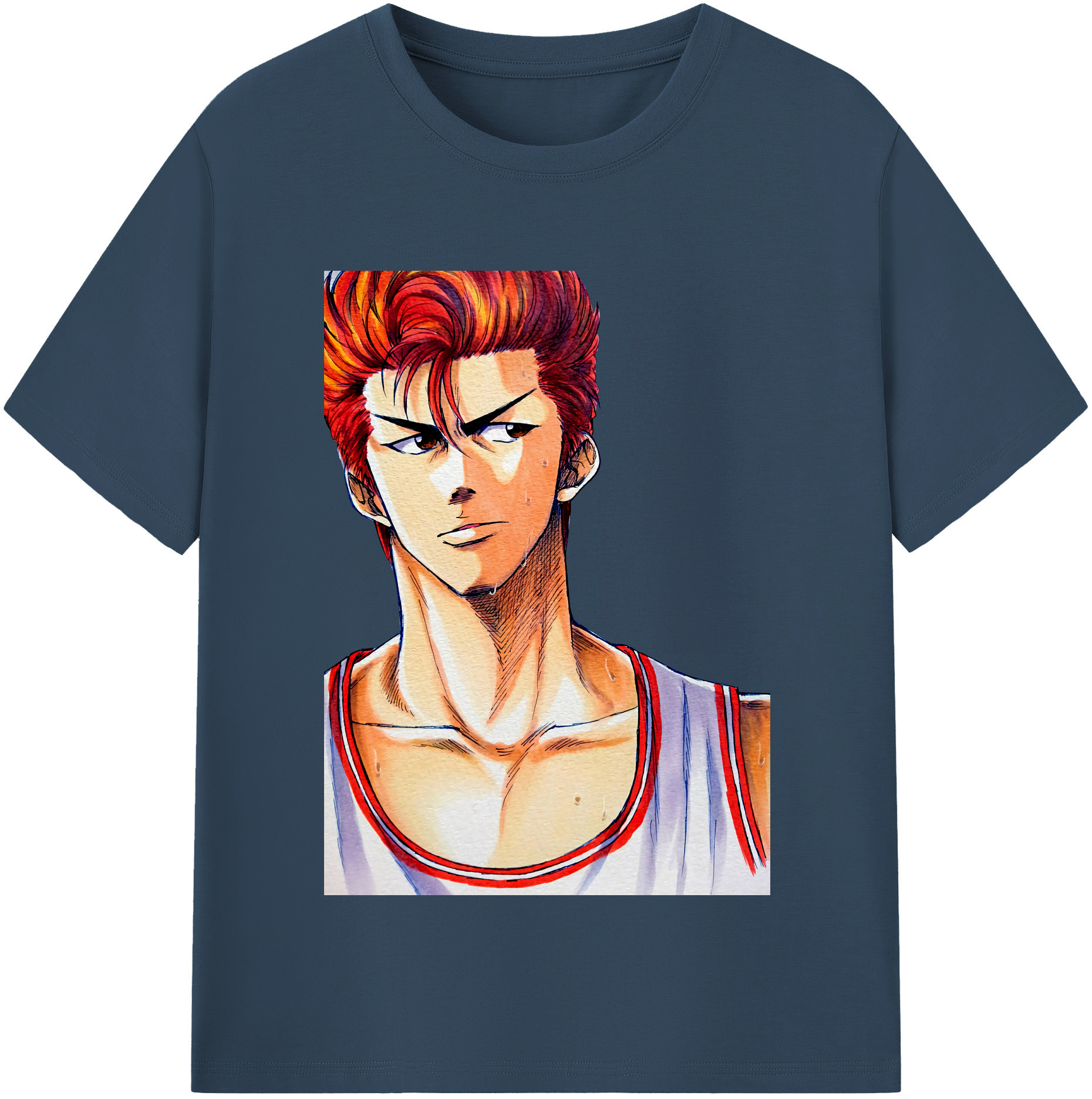 SLAM DUNK／スラムダンク 綿100％半袖Tシャツ（フロントプリント）
