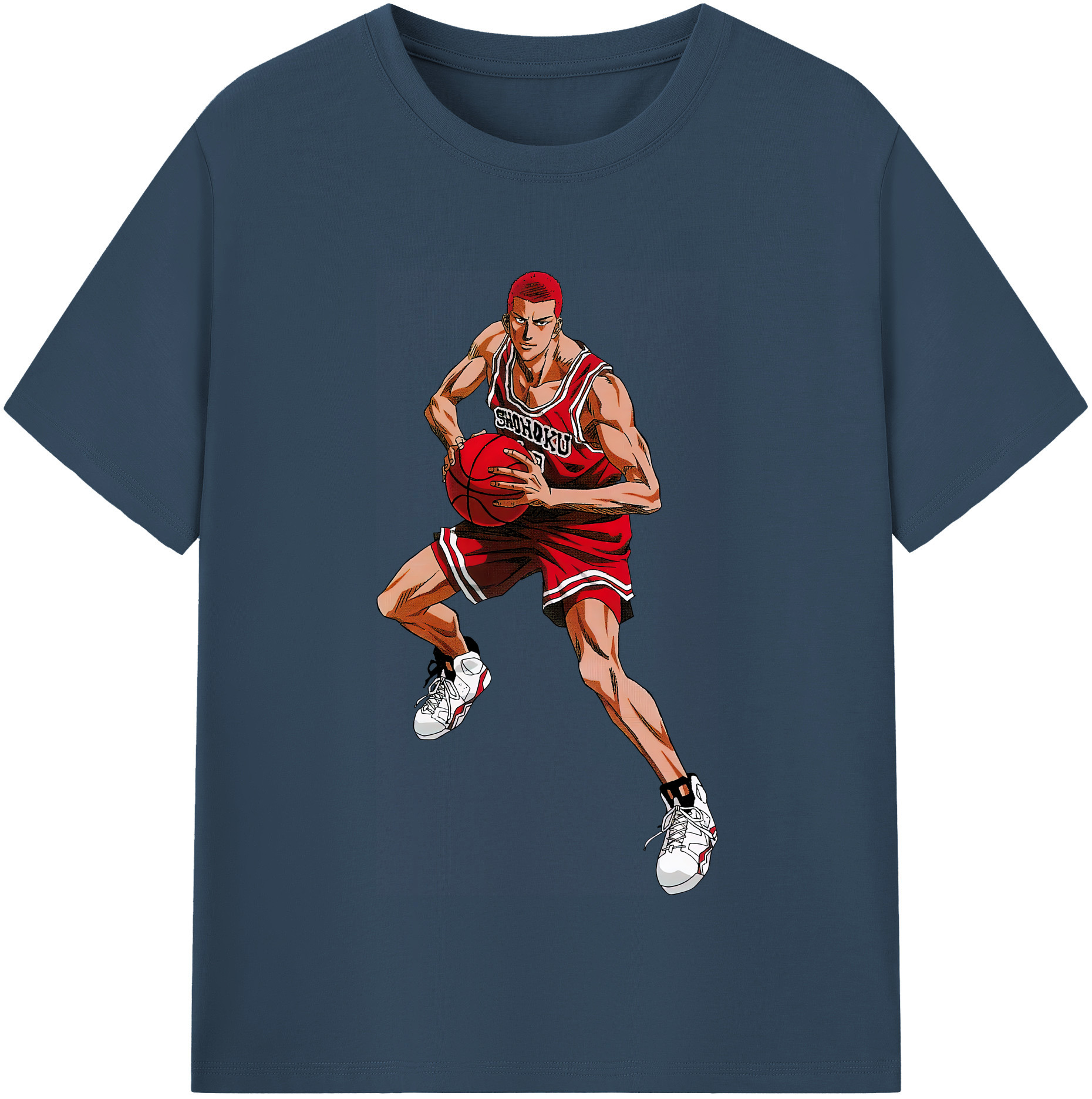 SLAM DUNK／スラムダンク 綿100％半袖Tシャツ（フロントプリント）