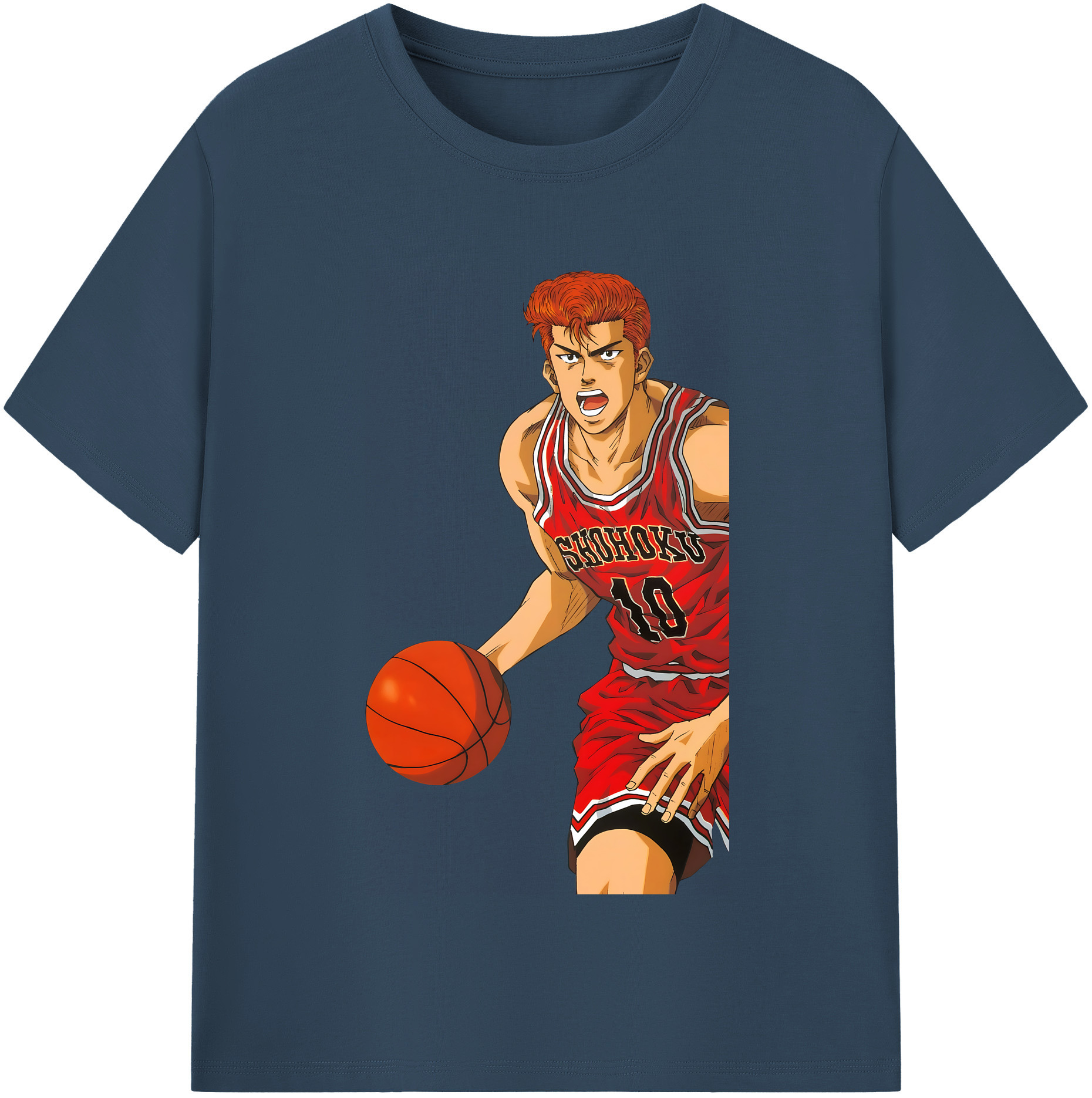 SLAM DUNK／スラムダンク 綿100％半袖Tシャツ（フロントプリント）
