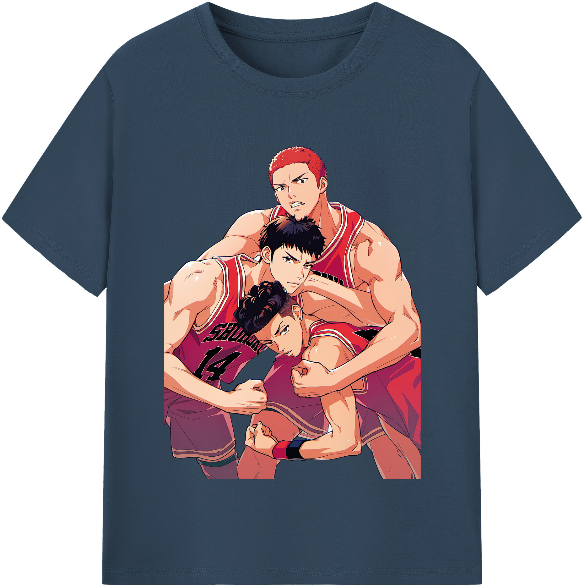 SLAM DUNK／スラムダンク 綿100％半袖Tシャツ（フロントプリント）