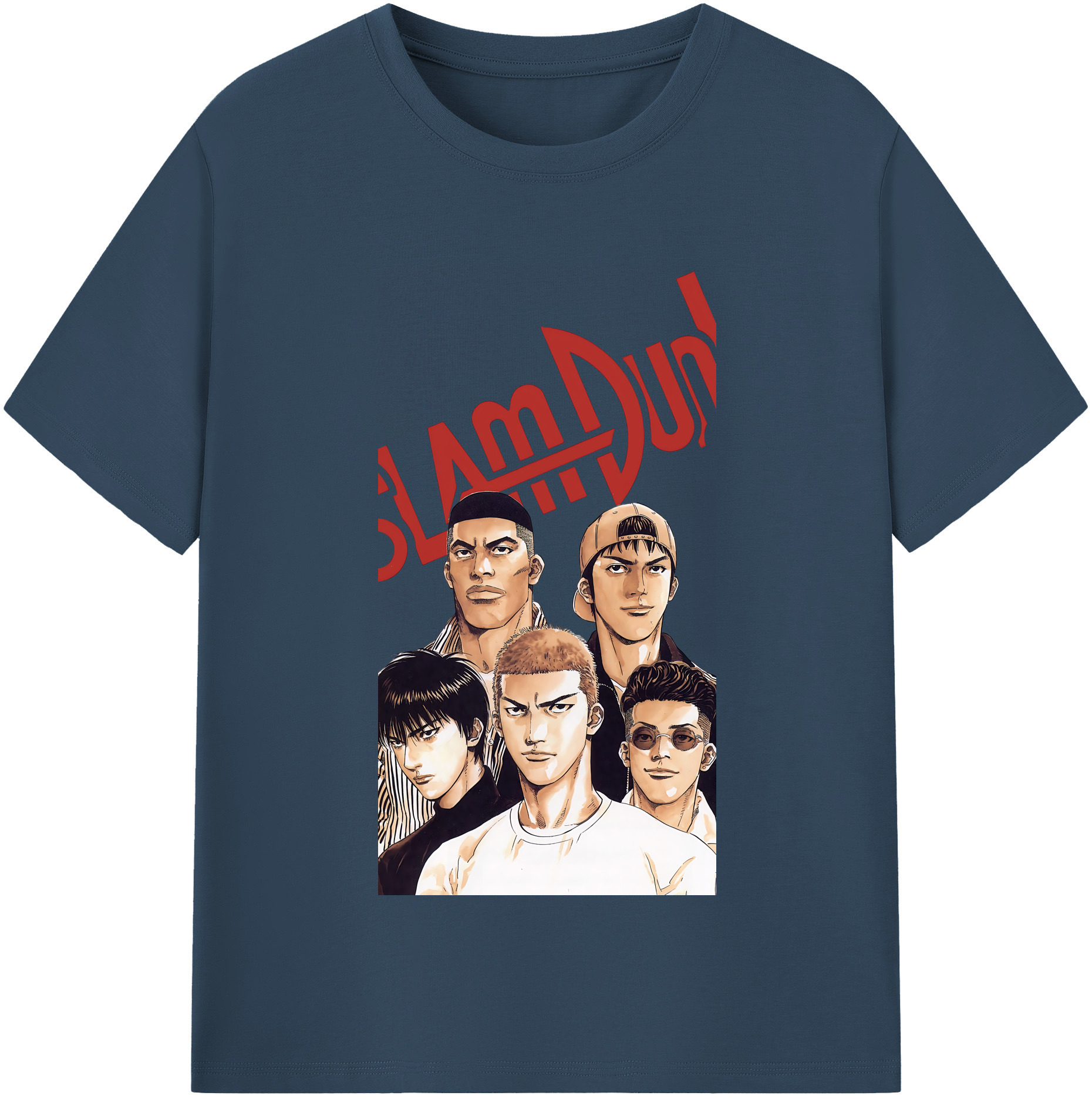 SLAM DUNK／スラムダンク 綿100％半袖Tシャツ（フロントプリント）