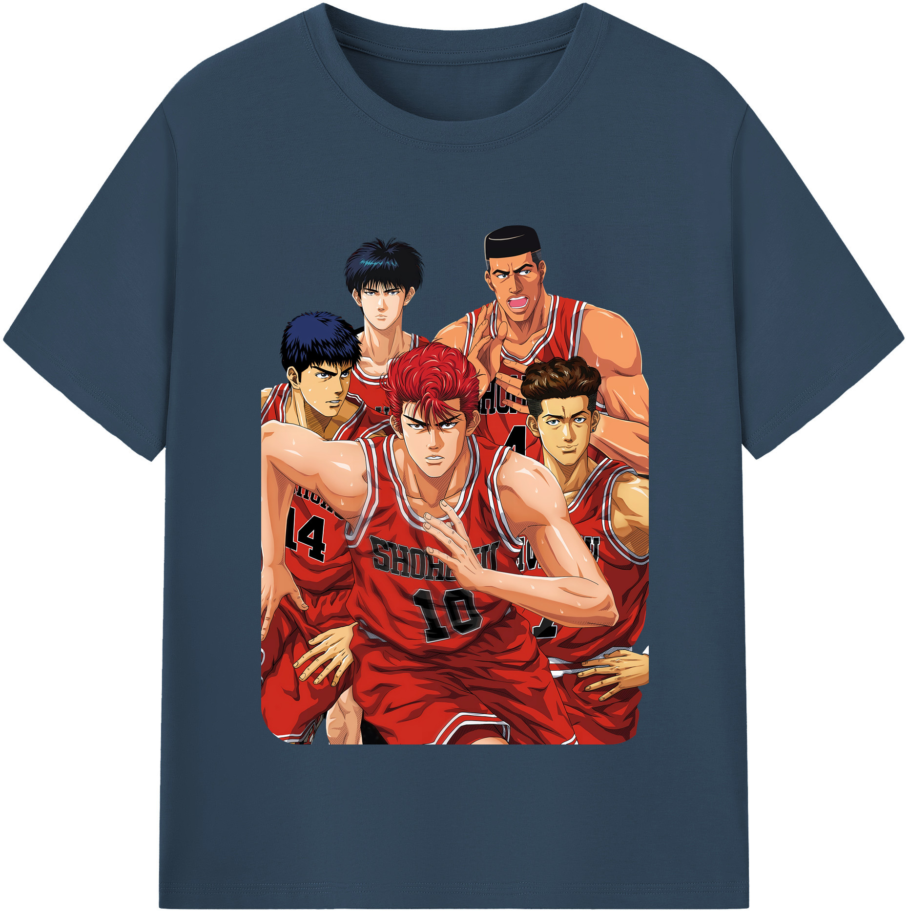 SLAM DUNK／スラムダンク 綿100％半袖Tシャツ（フロントプリント）