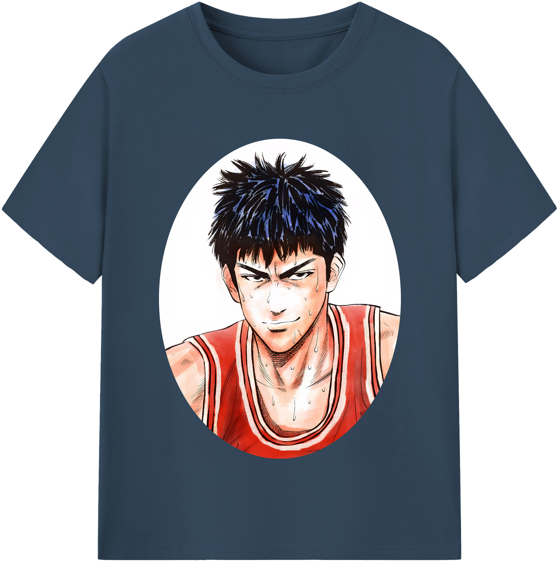 SLAM DUNK／スラムダンク 綿100％半袖Tシャツ（フロントプリント）