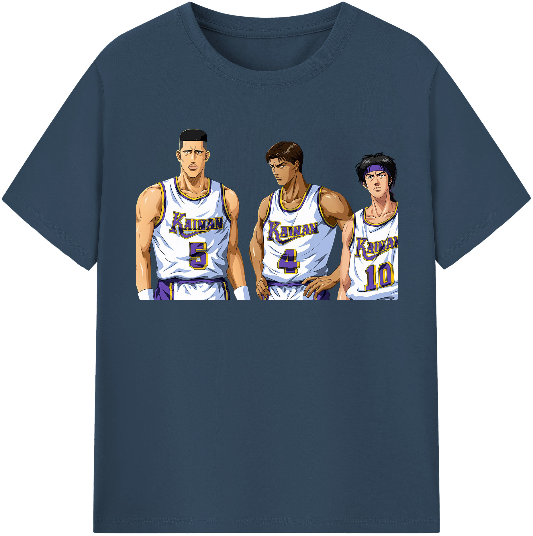SLAM DUNK／スラムダンク 綿100％半袖Tシャツ（フロントプリント）