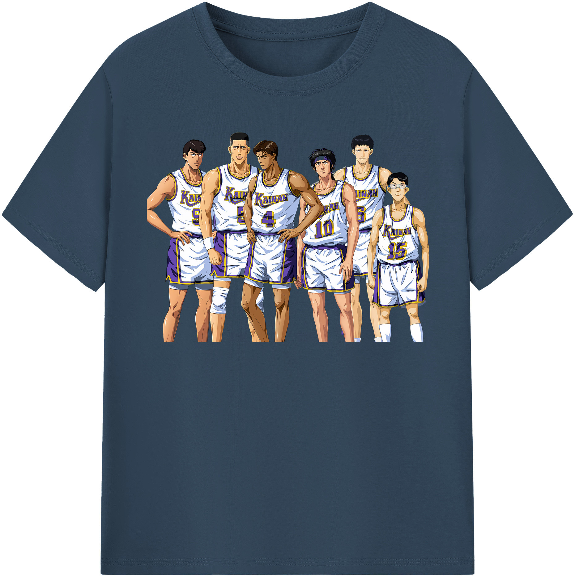 SLAM DUNK／スラムダンク 綿100％半袖Tシャツ（フロントプリント）