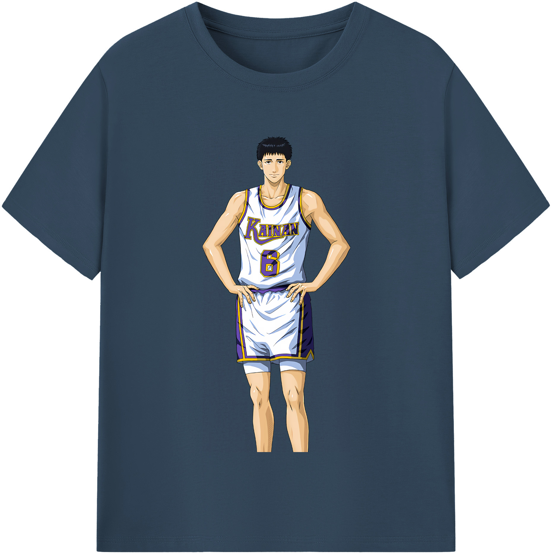 SLAM DUNK／スラムダンク 綿100％半袖Tシャツ（フロントプリント）