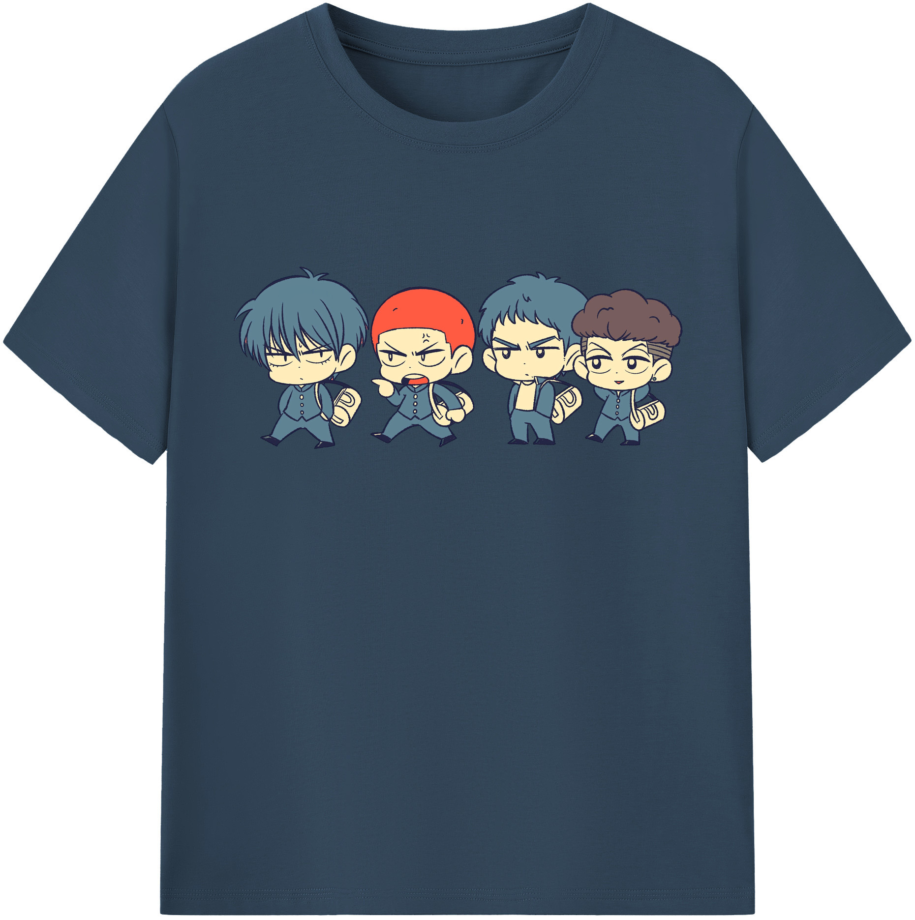 SLAM DUNK／スラムダンク 綿100％半袖Tシャツ（フロントプリント）