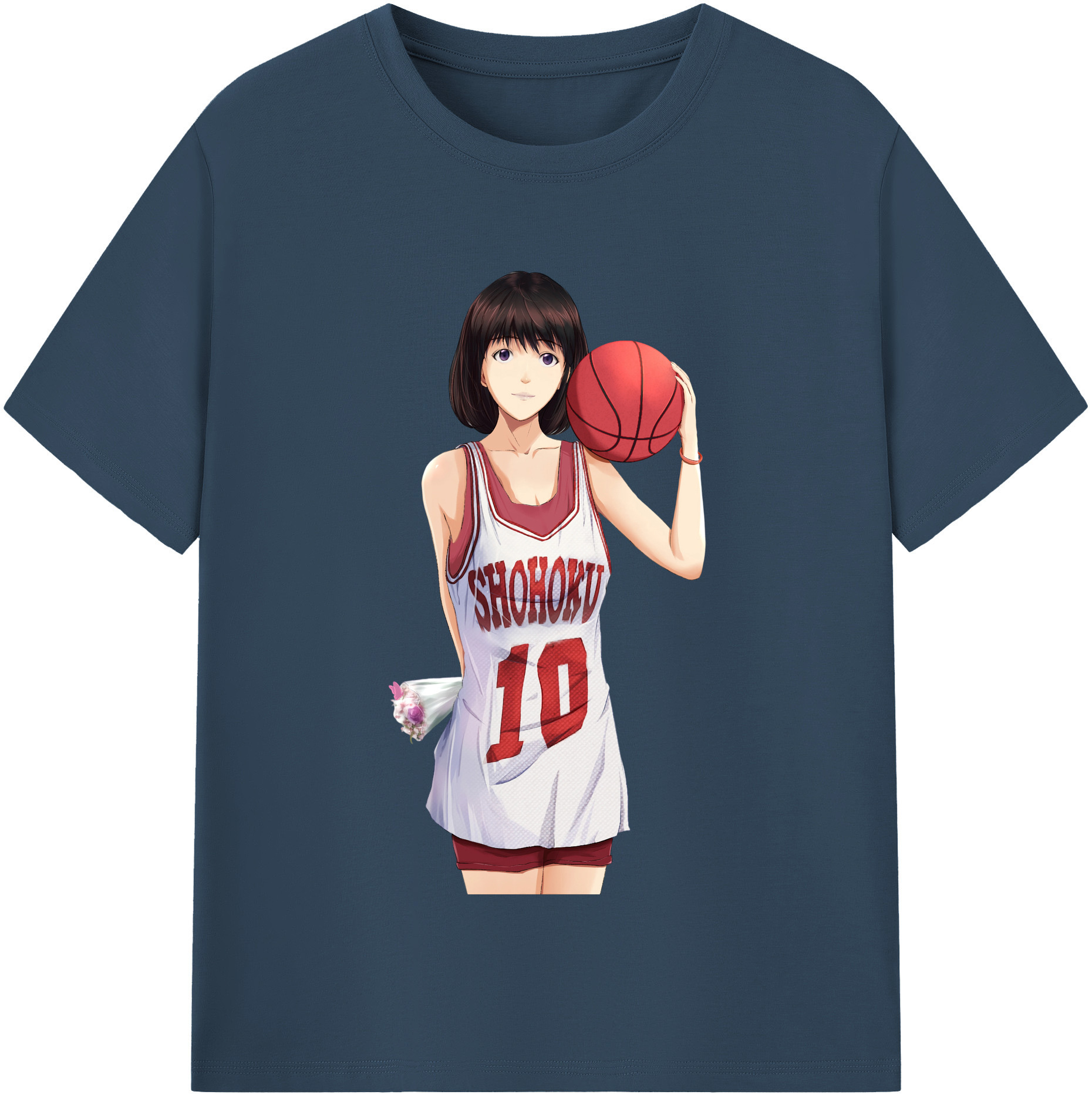 SLAM DUNK／スラムダンク 綿100％半袖Tシャツ（フロントプリント）