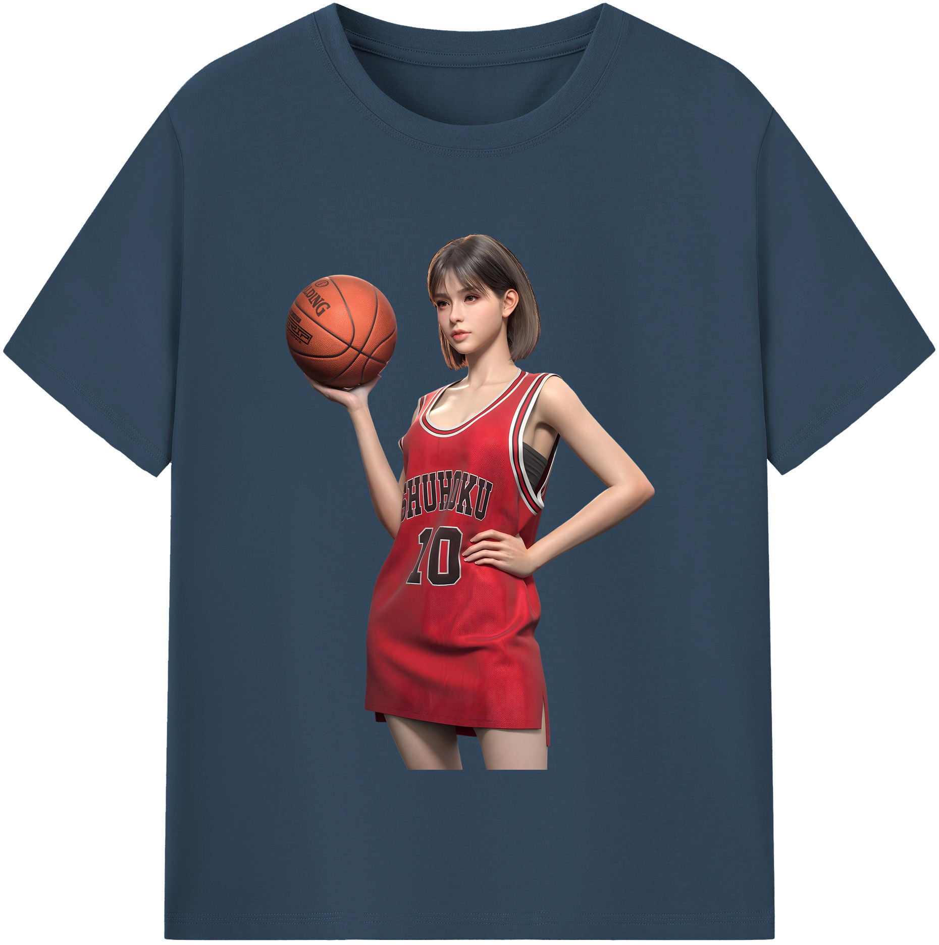 SLAM DUNK／スラムダンク 綿100％半袖Tシャツ（フロントプリント）