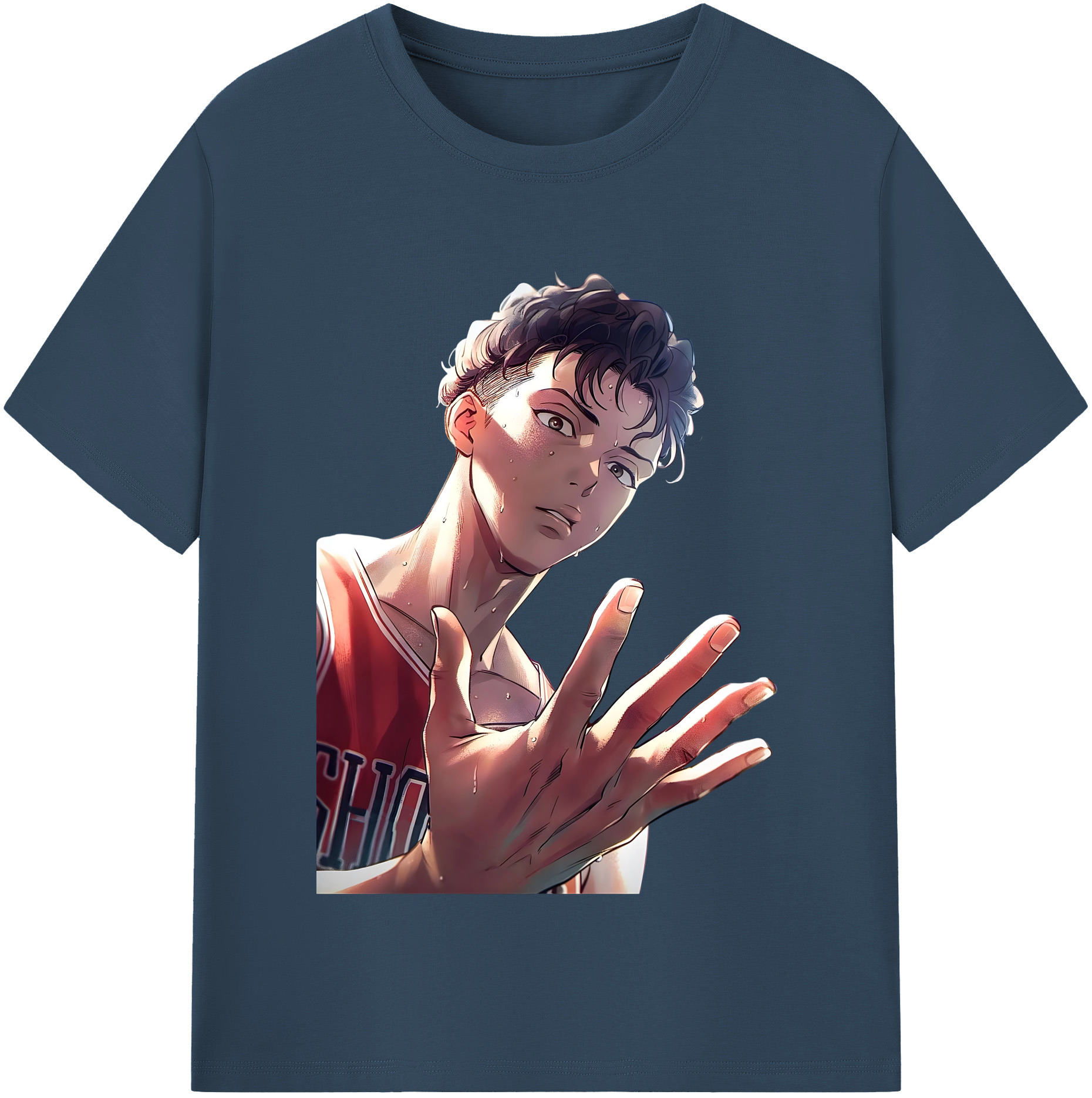 SLAM DUNK／スラムダンク 綿100％半袖Tシャツ（フロントプリント）