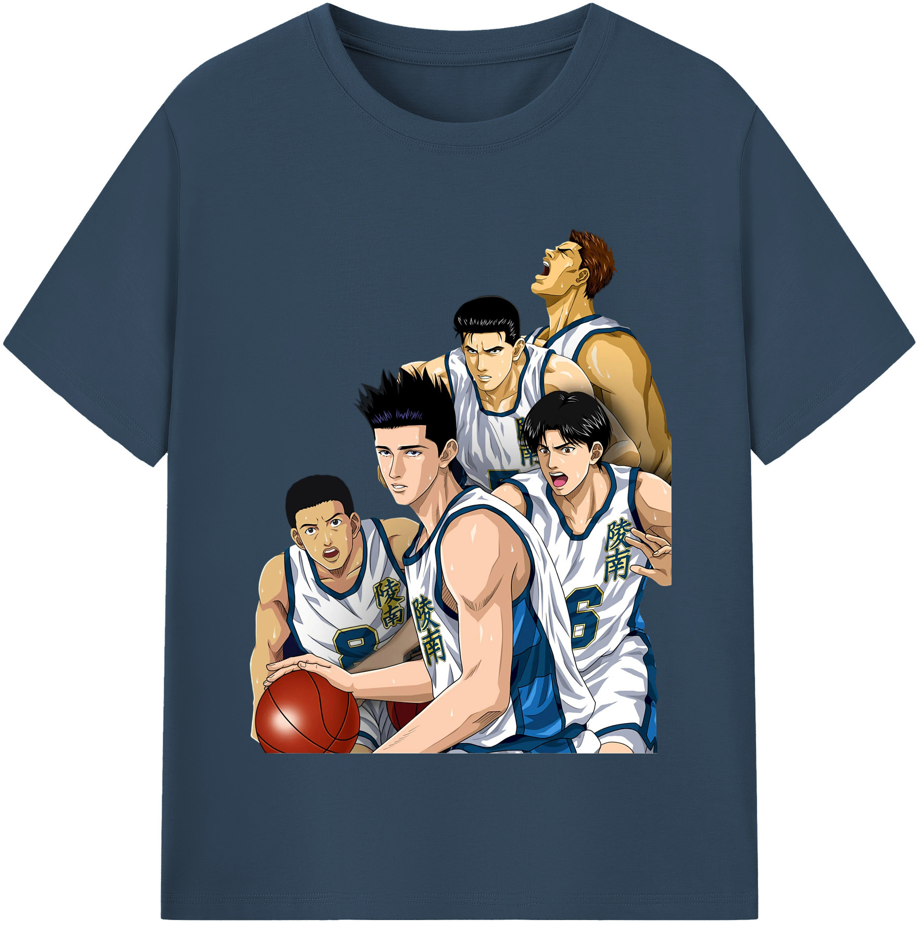 SLAM DUNK／スラムダンク 綿100％半袖Tシャツ（フロントプリント）