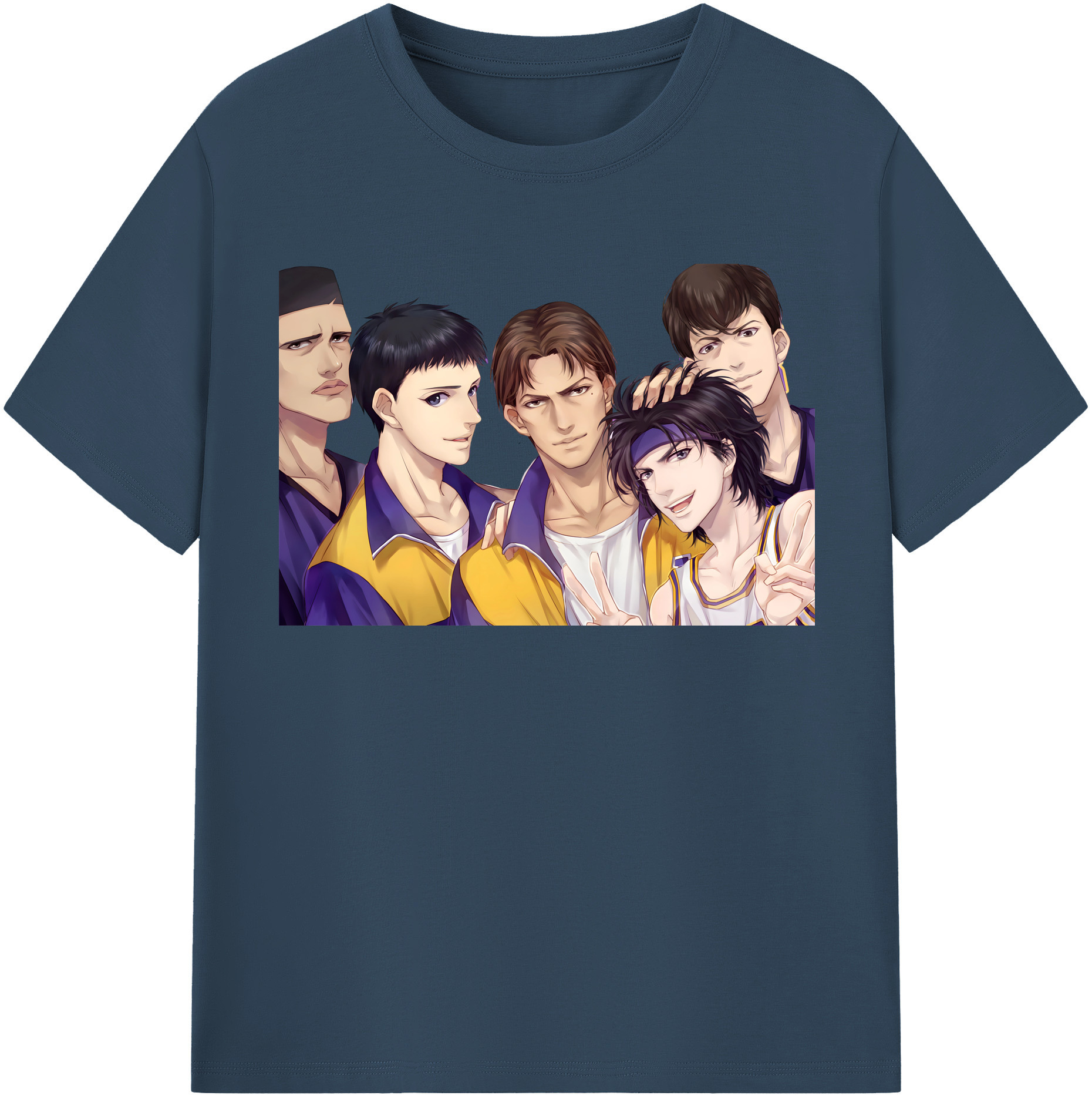 SLAM DUNK／スラムダンク 綿100％半袖Tシャツ（フロントプリント）