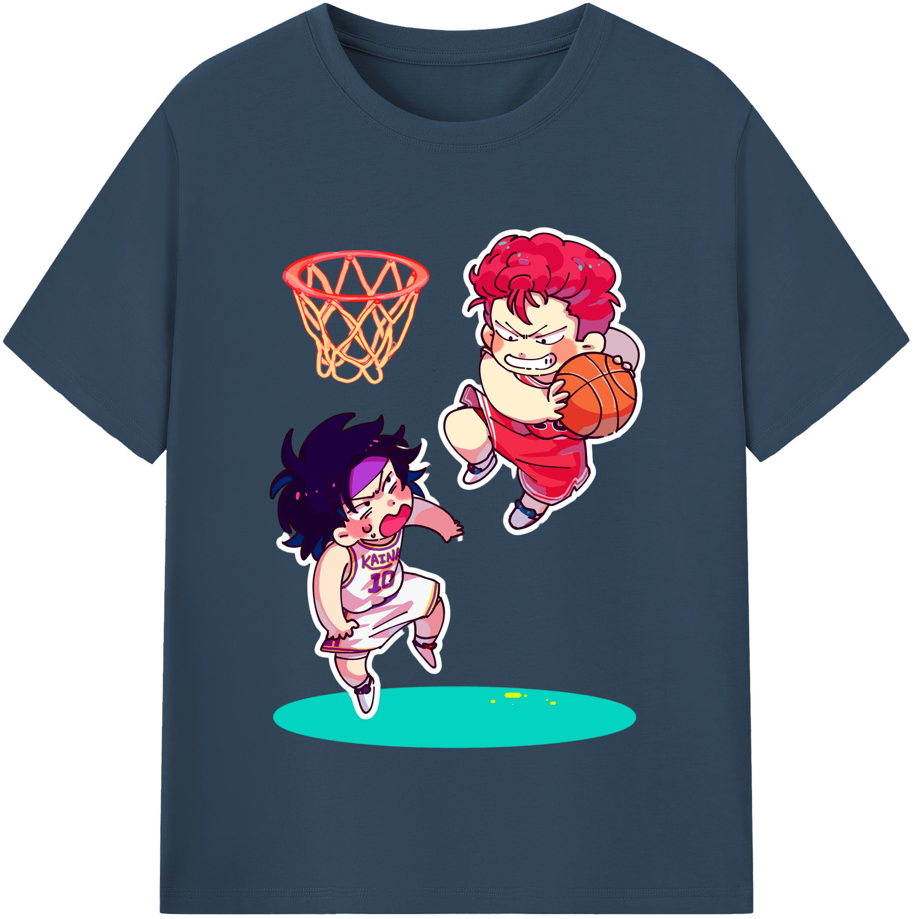 （画像用） SLAM DUNK／スラムダンク 綿100％半袖Tシャツ（フロントプリント）
