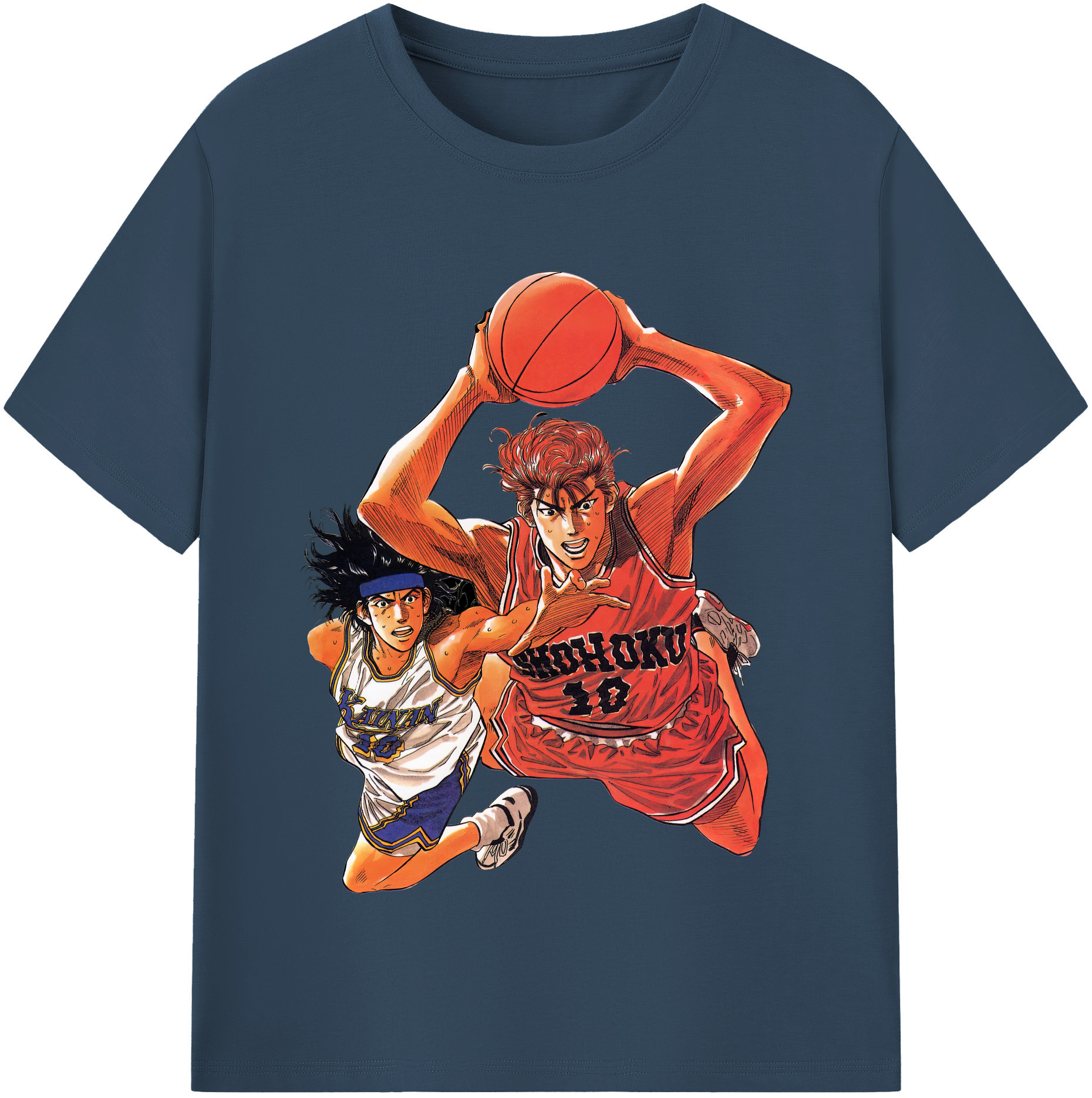 SLAM DUNK／スラムダンク 綿100％半袖Tシャツ（フロントプリント）