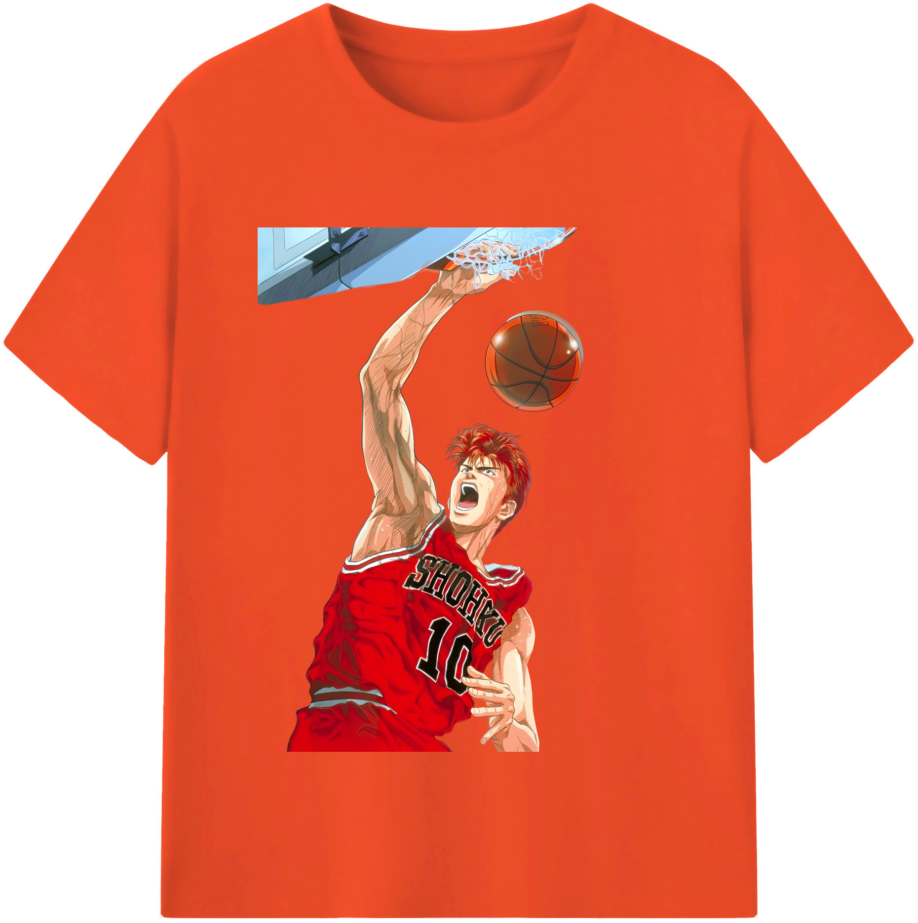 SLAM DUNK／スラムダンク 綿100％半袖Tシャツ（フロントプリント）