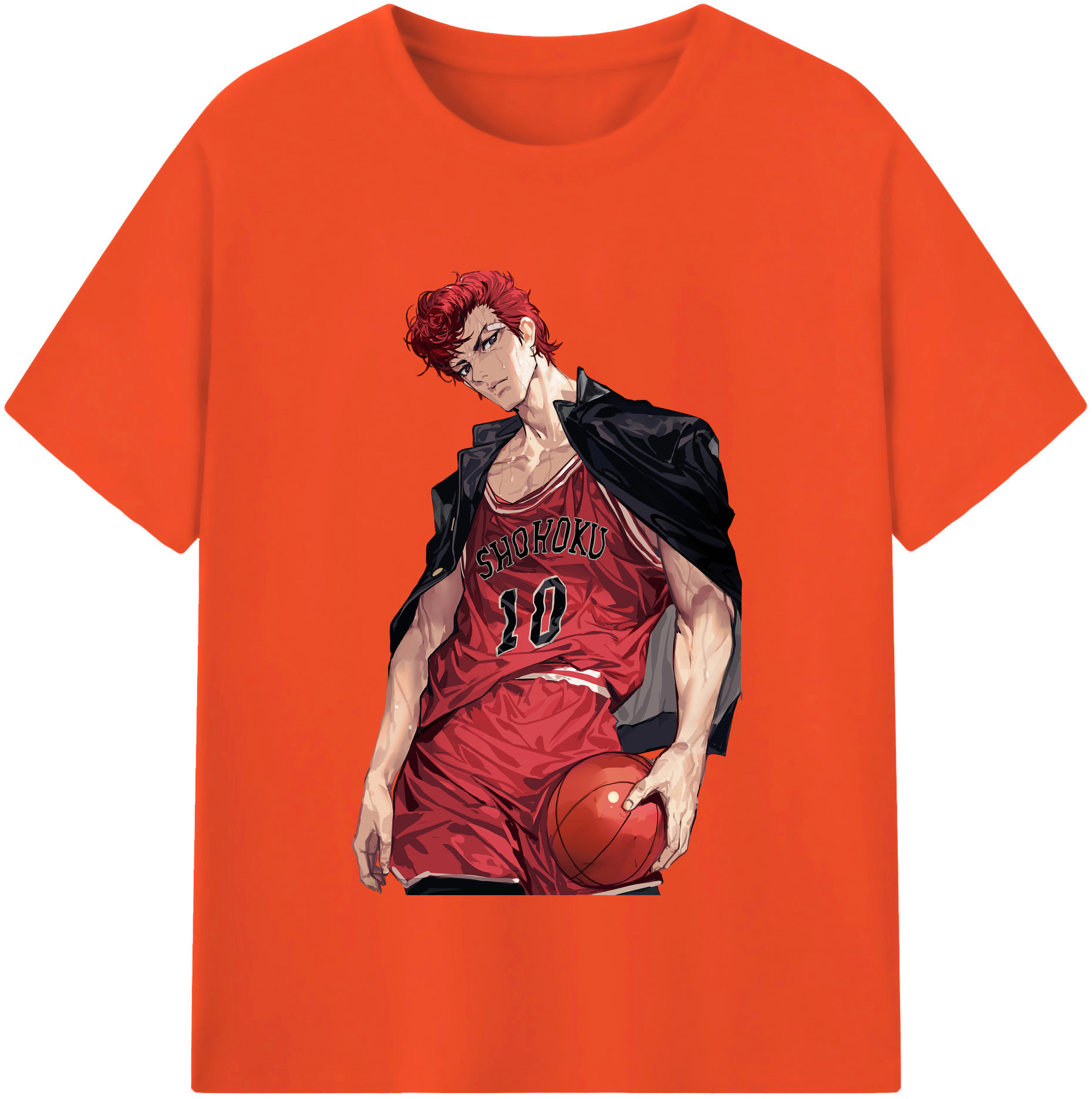 SLAM DUNK／スラムダンク 綿100％半袖Tシャツ（フロントプリント）
