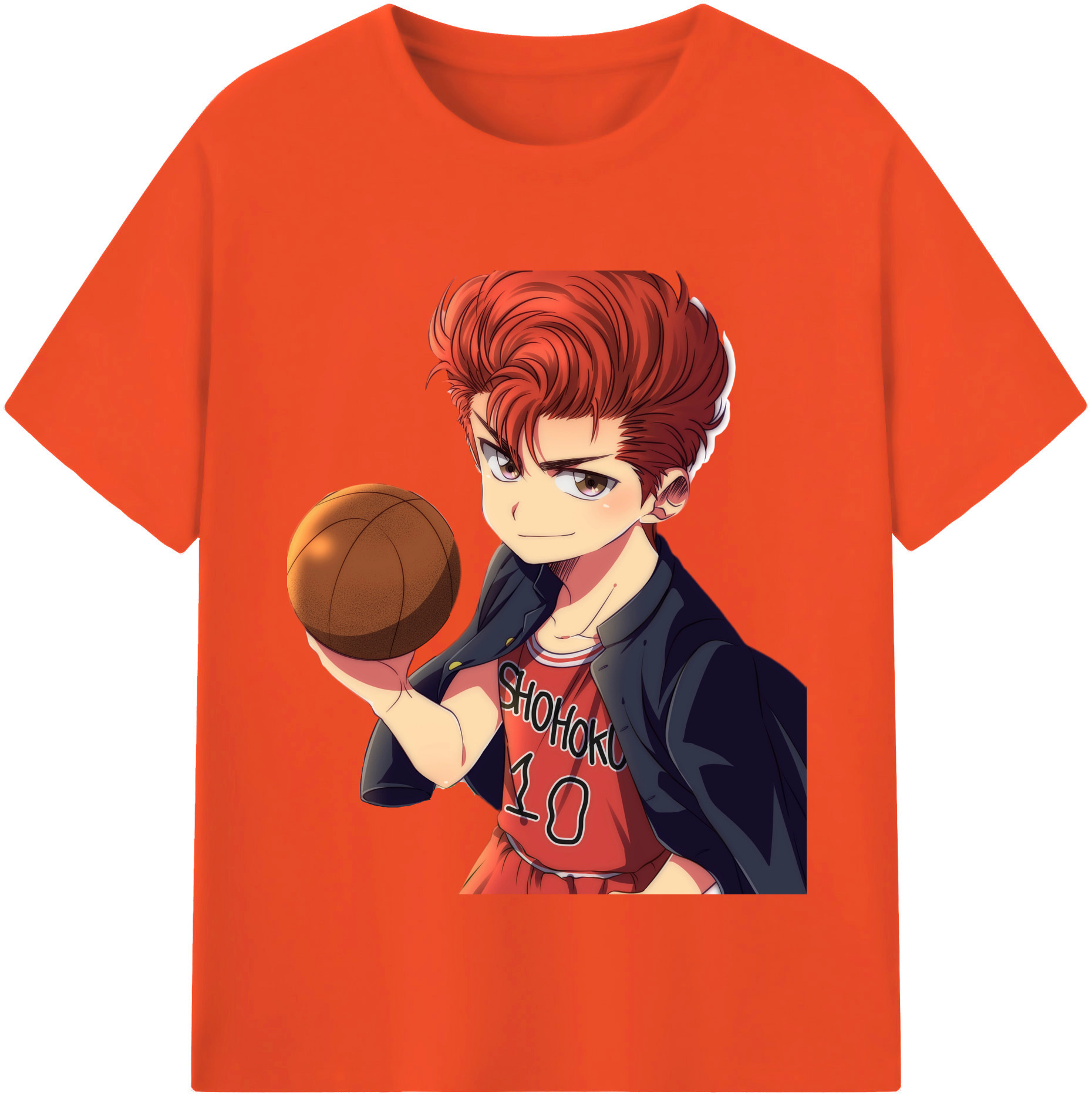 SLAM DUNK／スラムダンク 綿100％半袖Tシャツ（フロントプリント）