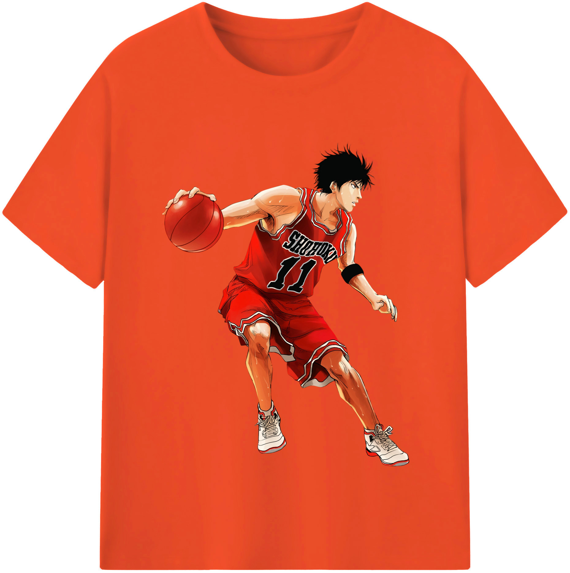 SLAM DUNK／スラムダンク 綿100％半袖Tシャツ（フロントプリント）