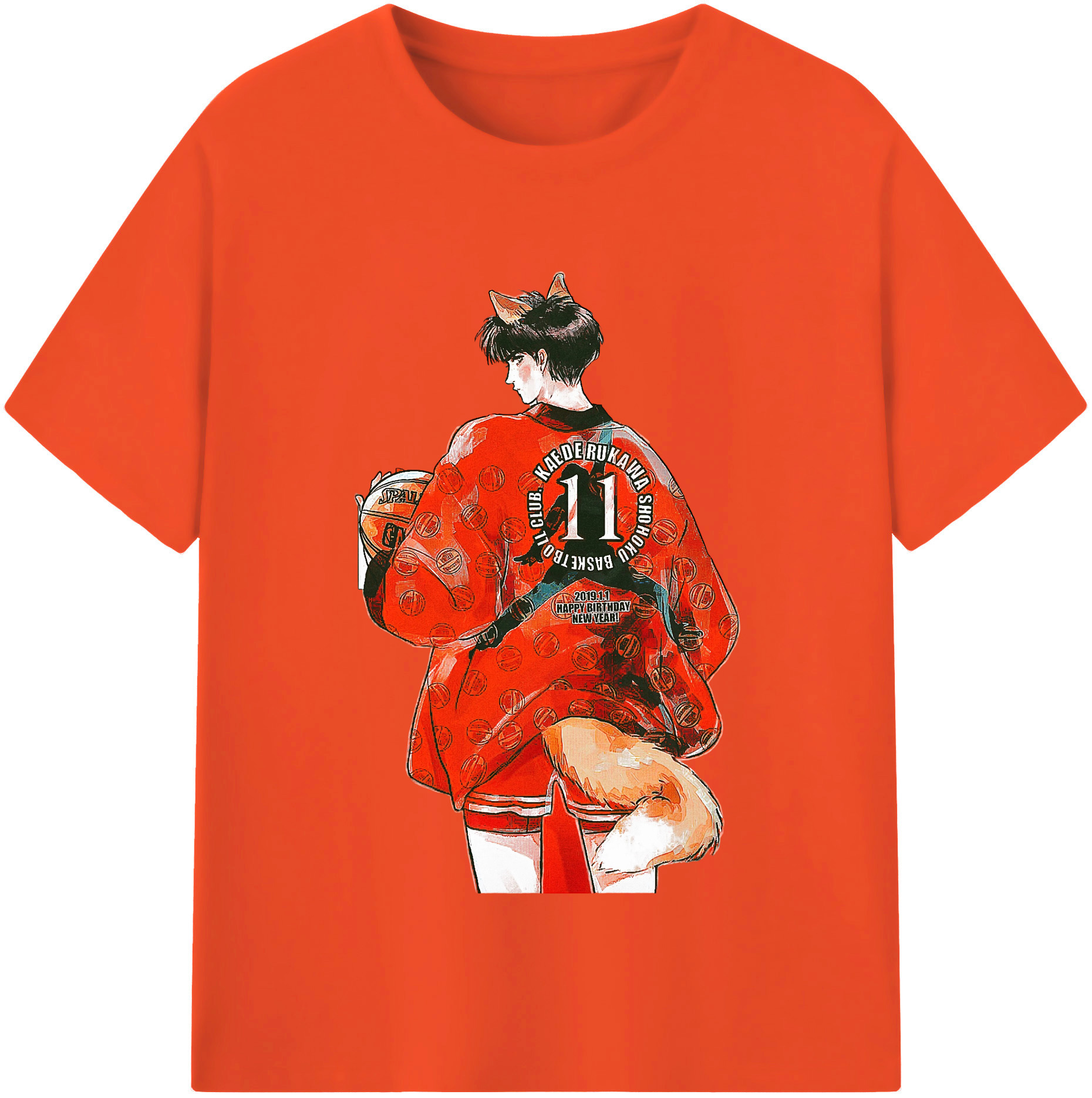 SLAM DUNK／スラムダンク 綿100％半袖Tシャツ（フロントプリント）