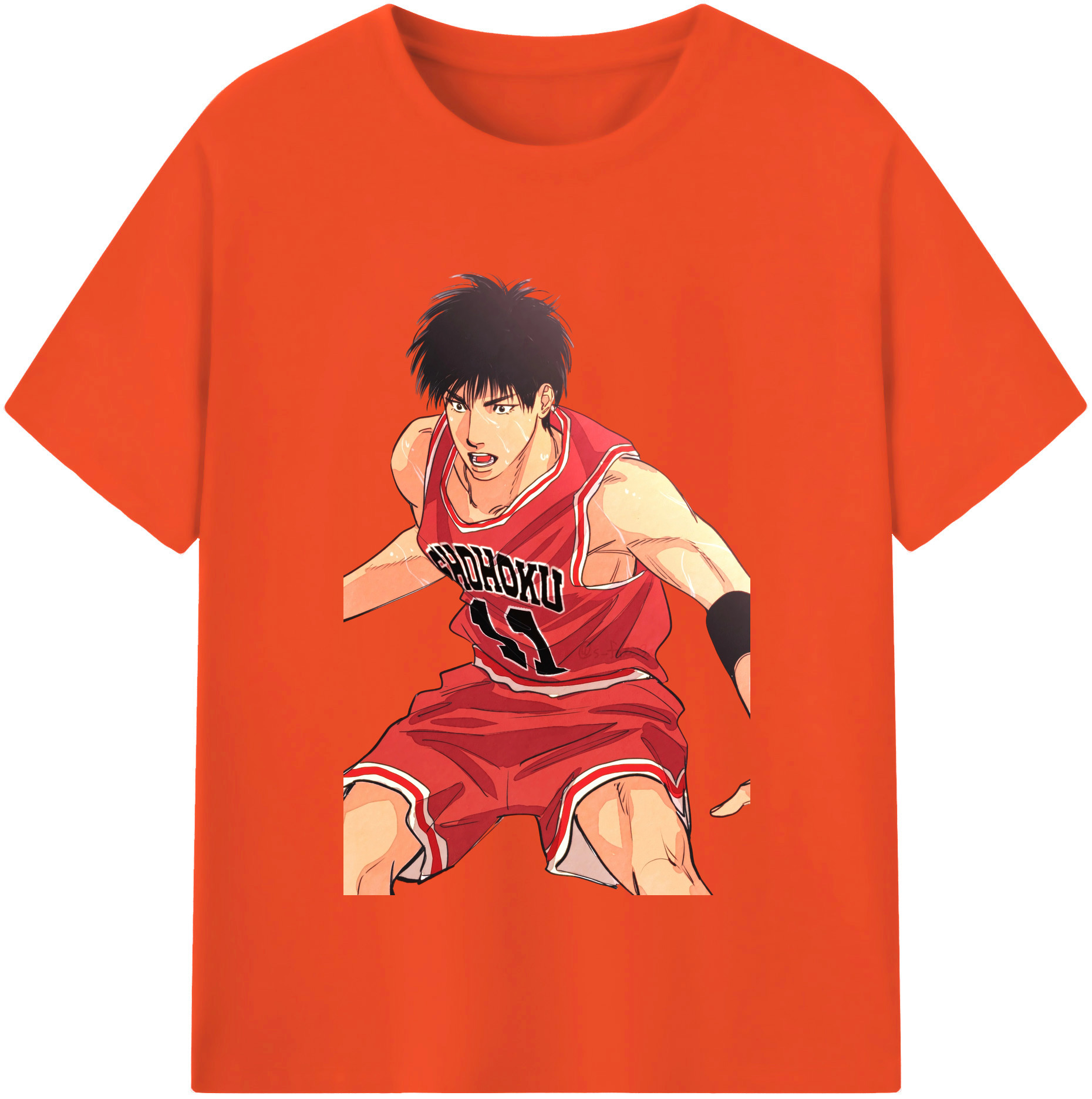 SLAM DUNK／スラムダンク 綿100％半袖Tシャツ（フロントプリント）