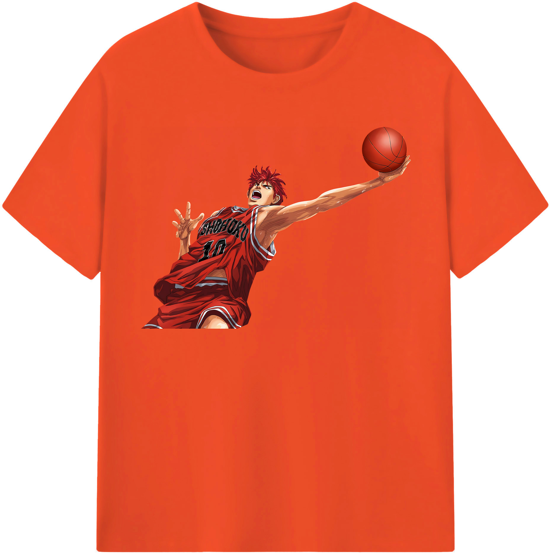 SLAM DUNK／スラムダンク 綿100％半袖Tシャツ（フロントプリント）