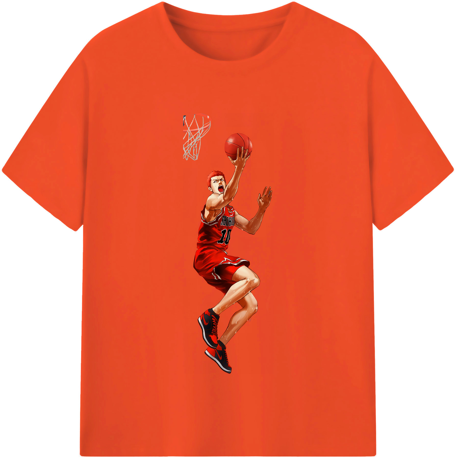 SLAM DUNK／スラムダンク 綿100％半袖Tシャツ（フロントプリント）