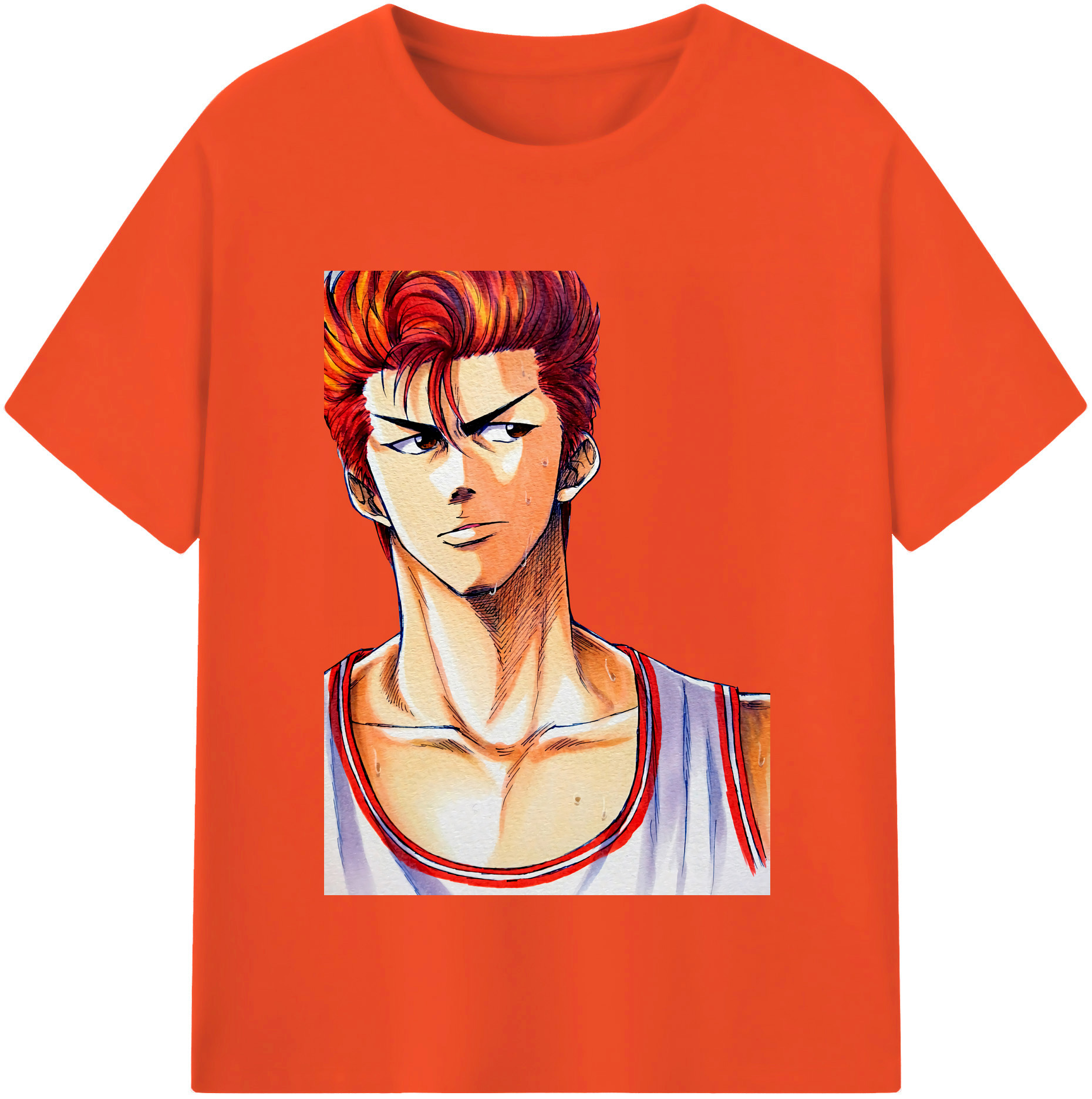 SLAM DUNK／スラムダンク 綿100％半袖Tシャツ（フロントプリント）