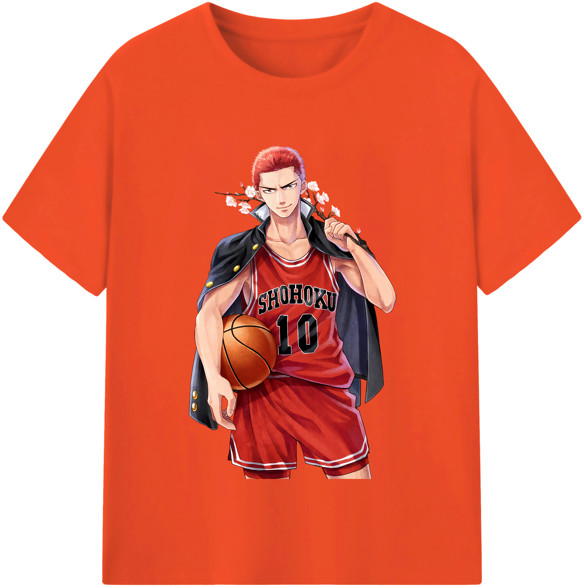 SLAM DUNK／スラムダンク 綿100％半袖Tシャツ（フロントプリント）