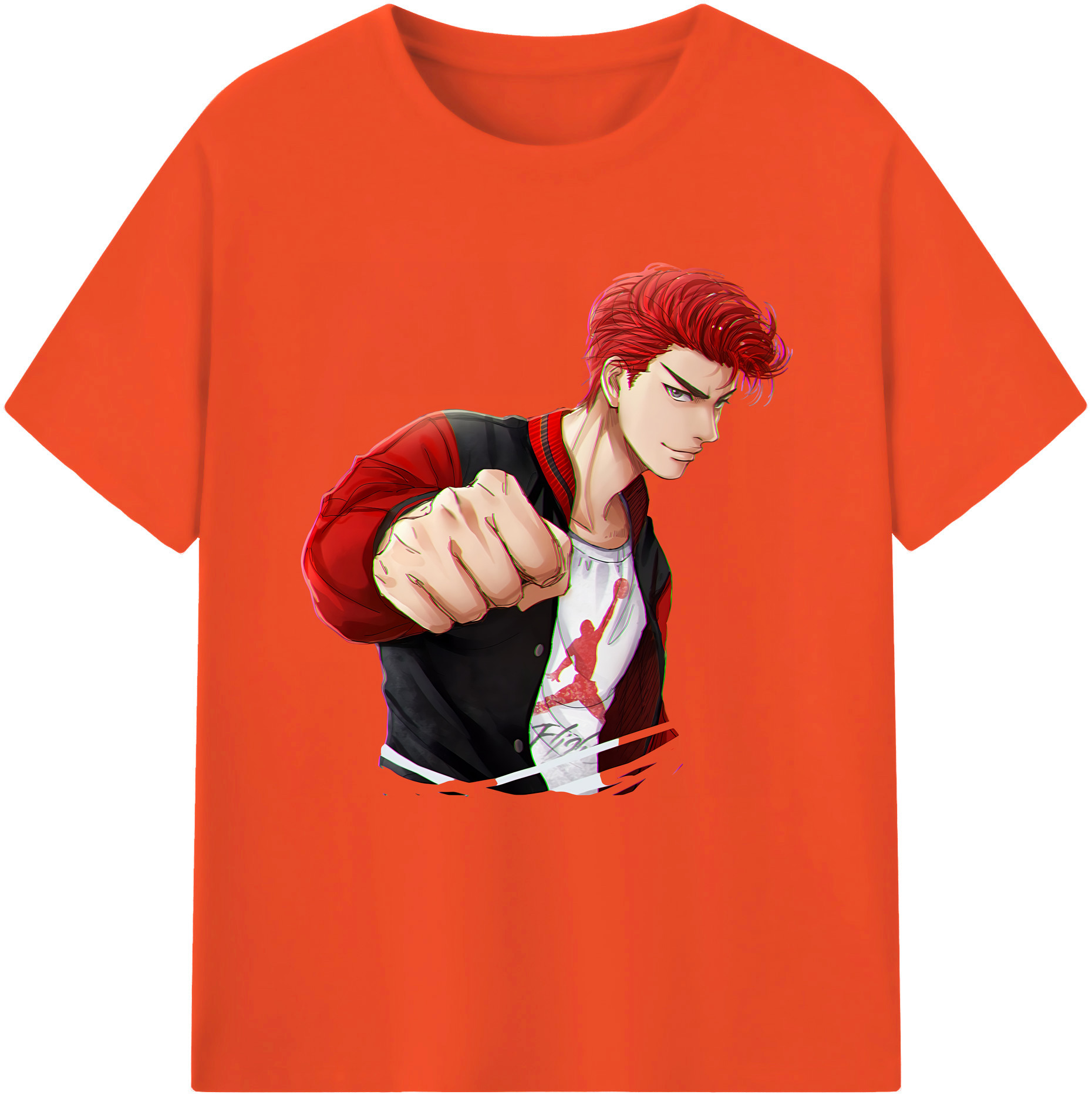 SLAM DUNK／スラムダンク 綿100％半袖Tシャツ（フロントプリント）