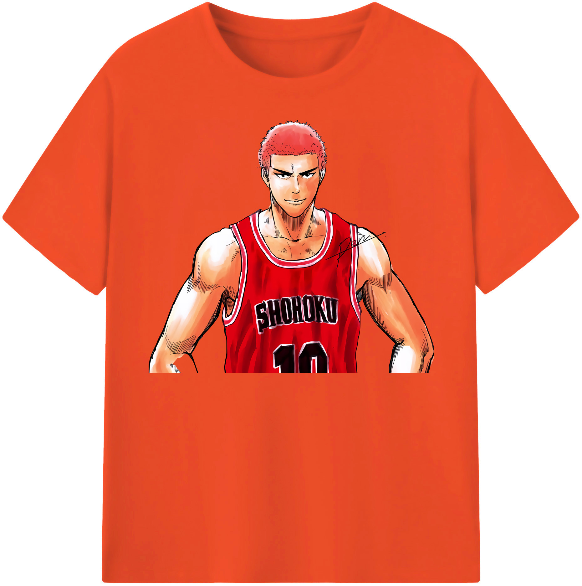 SLAM DUNK／スラムダンク 綿100％半袖Tシャツ（フロントプリント）