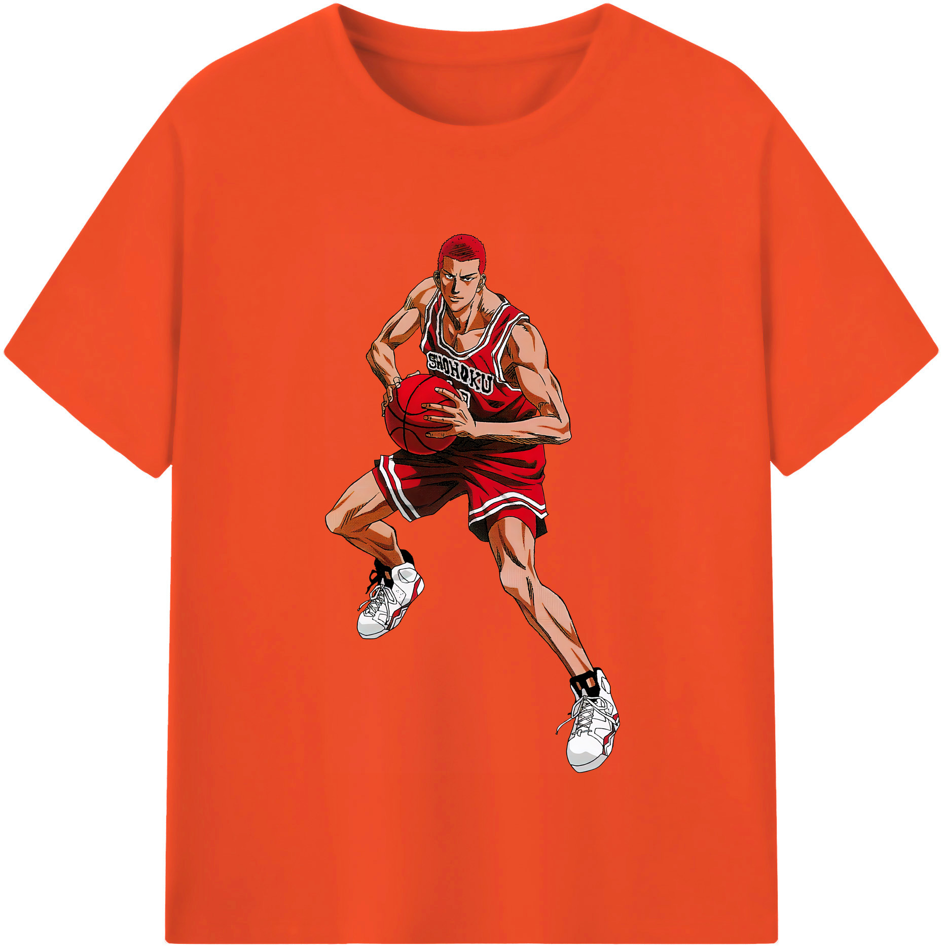 SLAM DUNK／スラムダンク 綿100％半袖Tシャツ（フロントプリント）