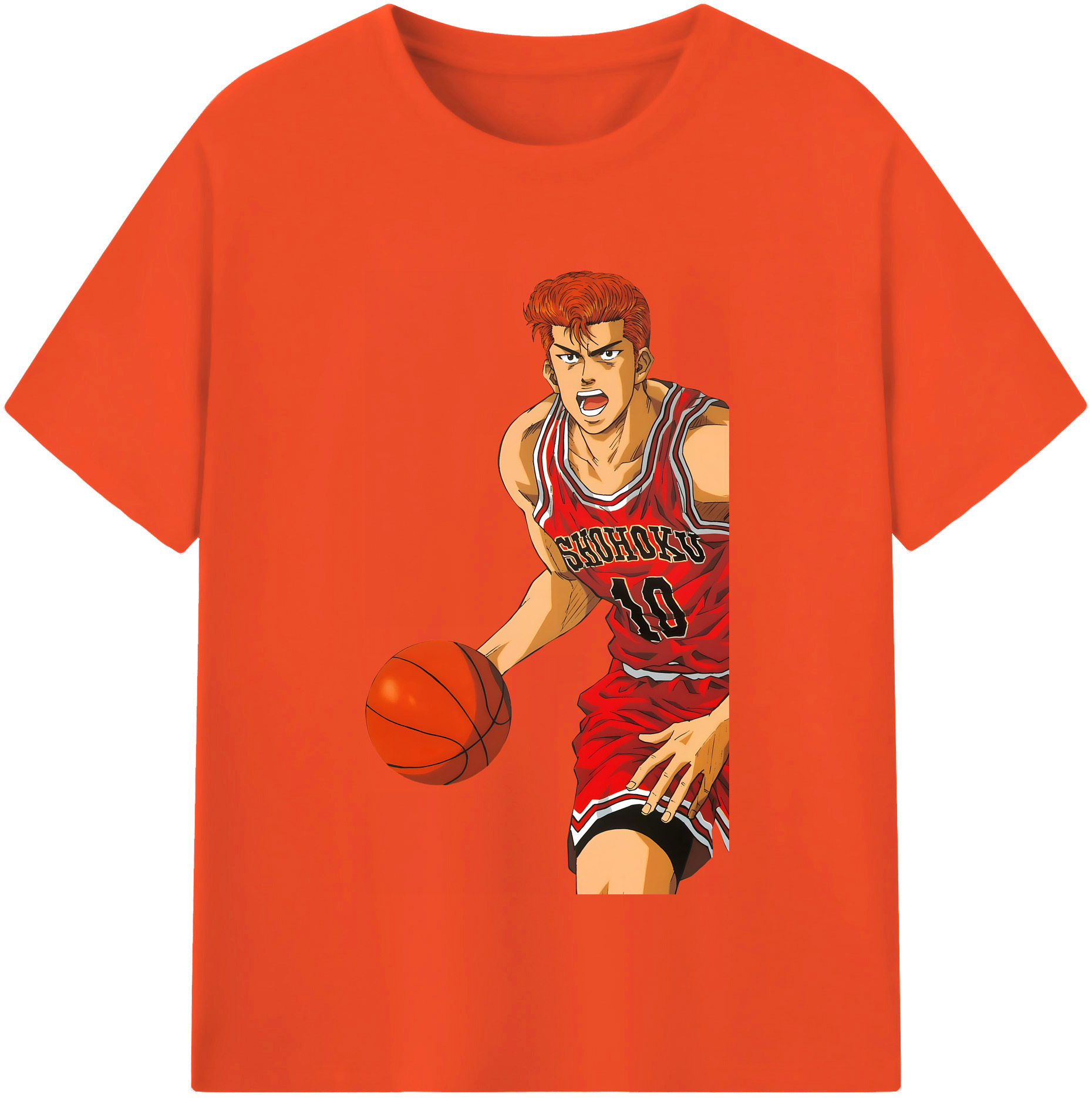 SLAM DUNK／スラムダンク 綿100％半袖Tシャツ（フロントプリント）