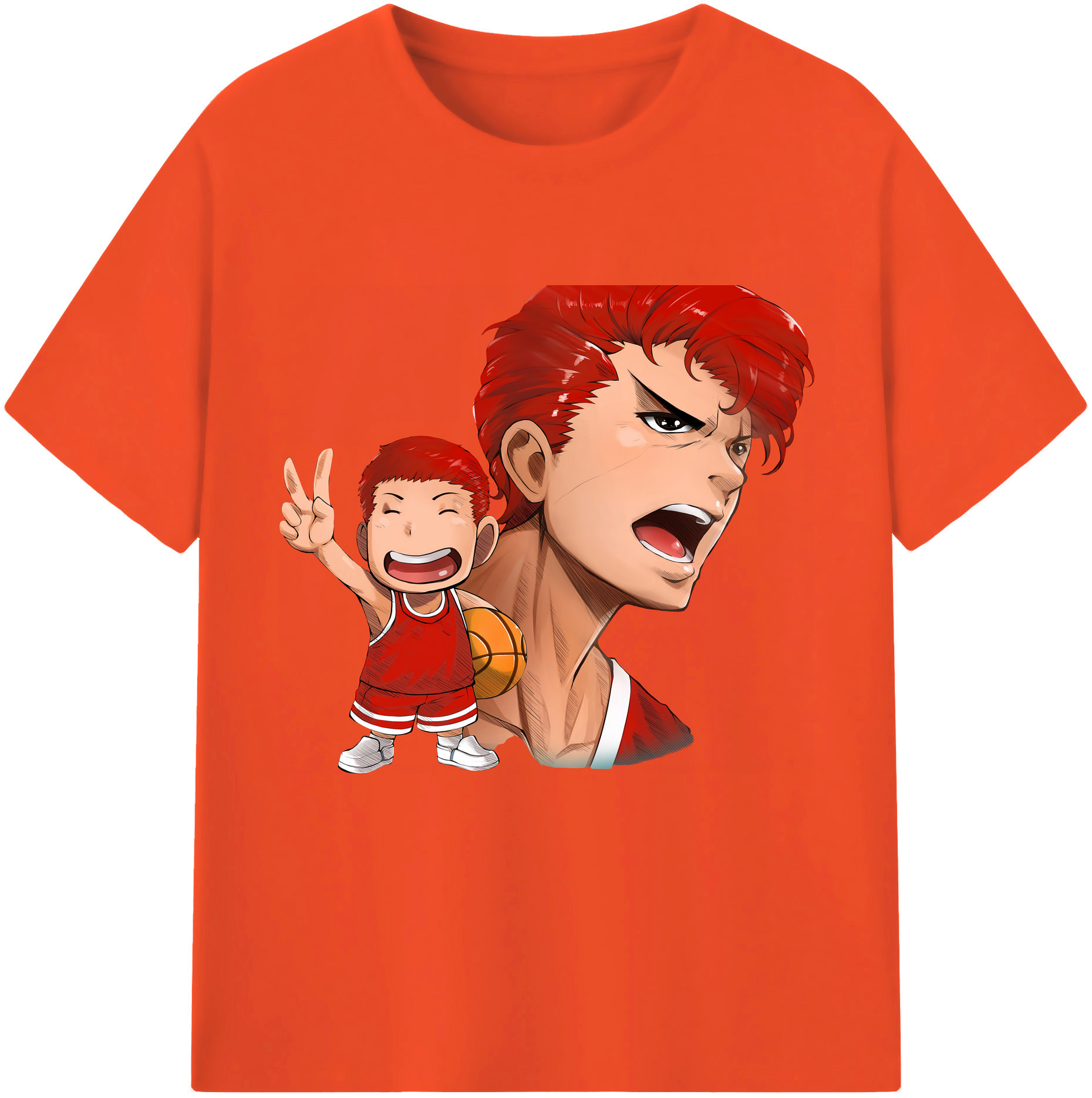 SLAM DUNK／スラムダンク 綿100％半袖Tシャツ（フロントプリント）