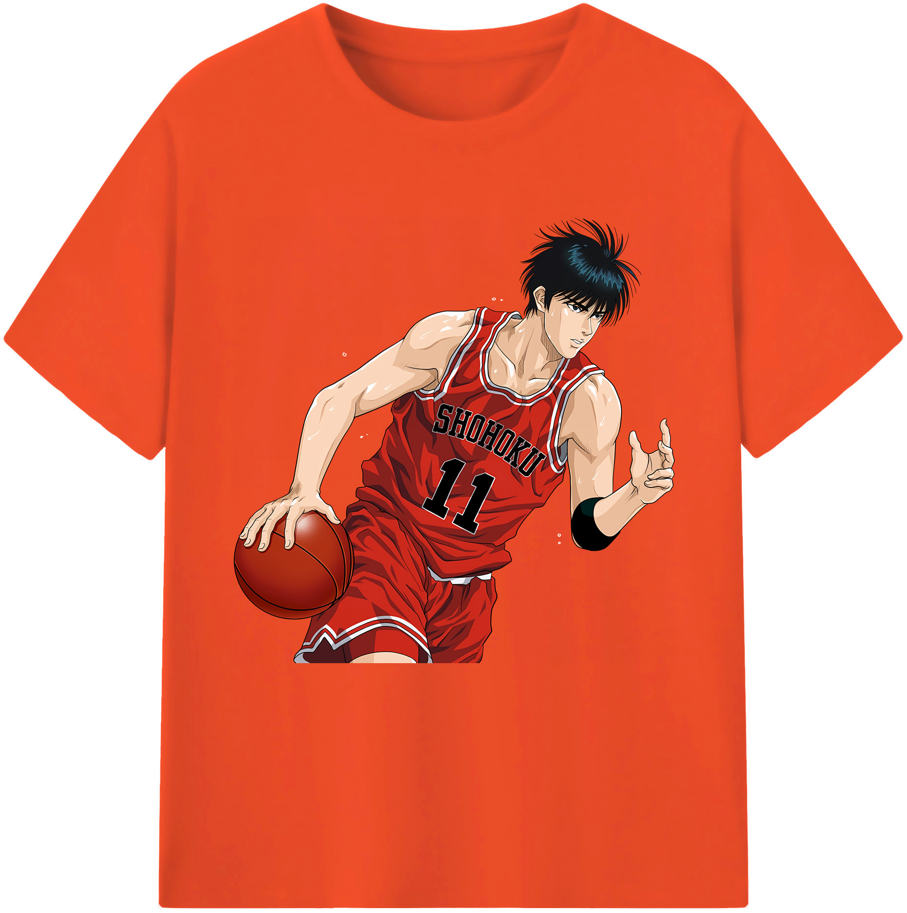 SLAM DUNK／スラムダンク 綿100％半袖Tシャツ（フロントプリント）