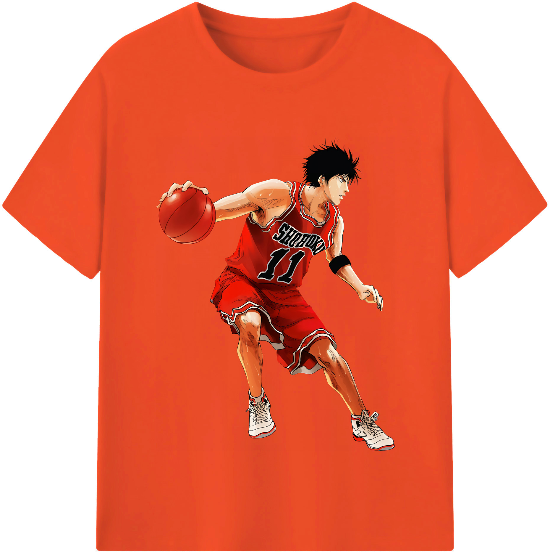 SLAM DUNK／スラムダンク 綿100％半袖Tシャツ（フロントプリント）