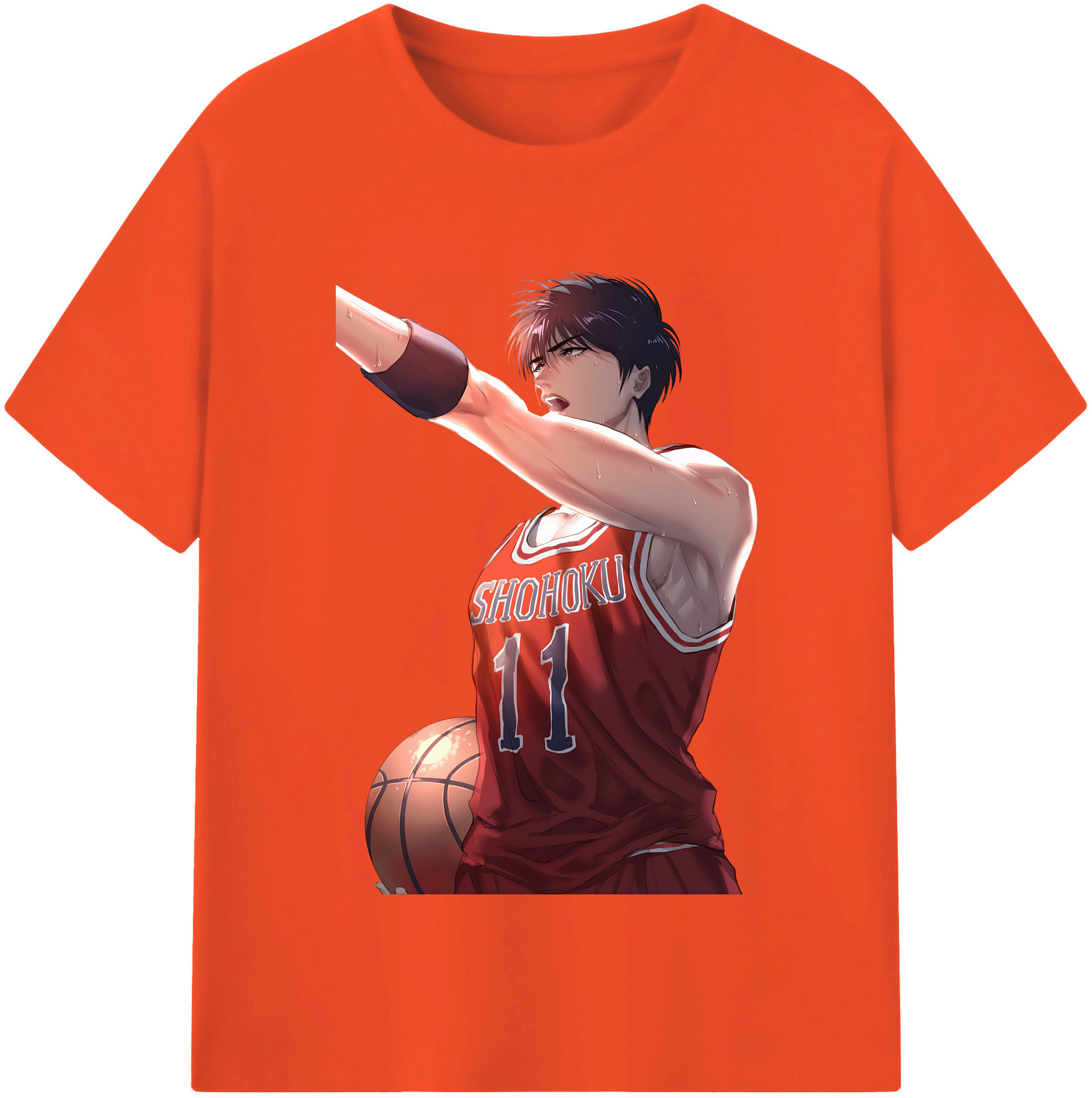 SLAM DUNK／スラムダンク 綿100％半袖Tシャツ（フロントプリント）