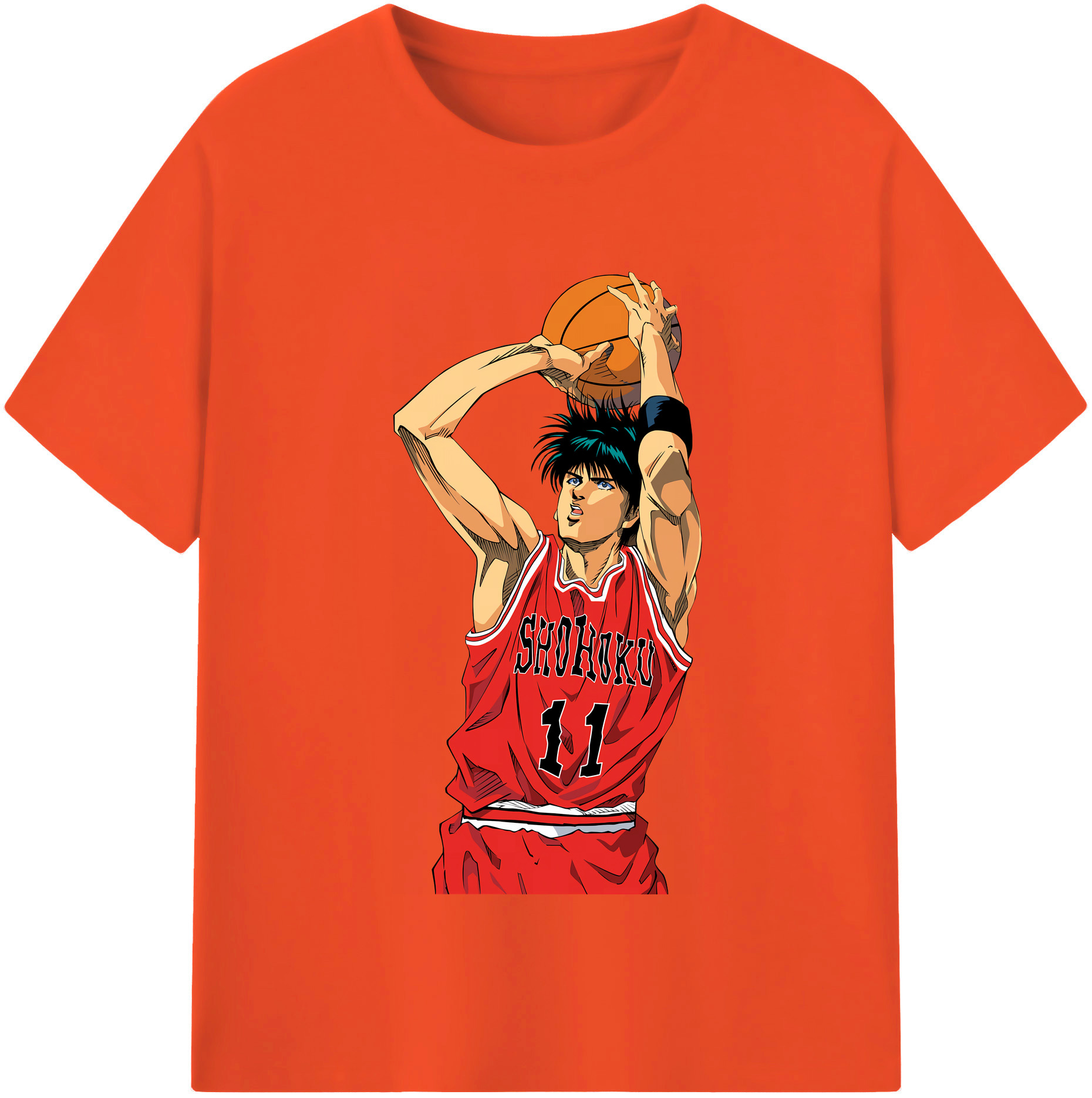 SLAM DUNK／スラムダンク 綿100％半袖Tシャツ（フロントプリント）