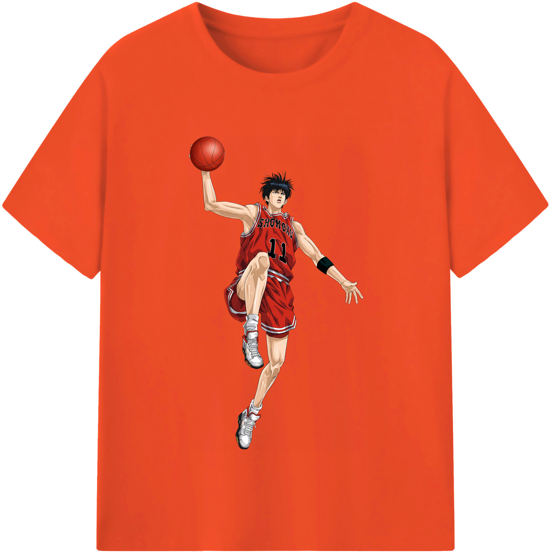 SLAM DUNK／スラムダンク 綿100％半袖Tシャツ（フロントプリント）