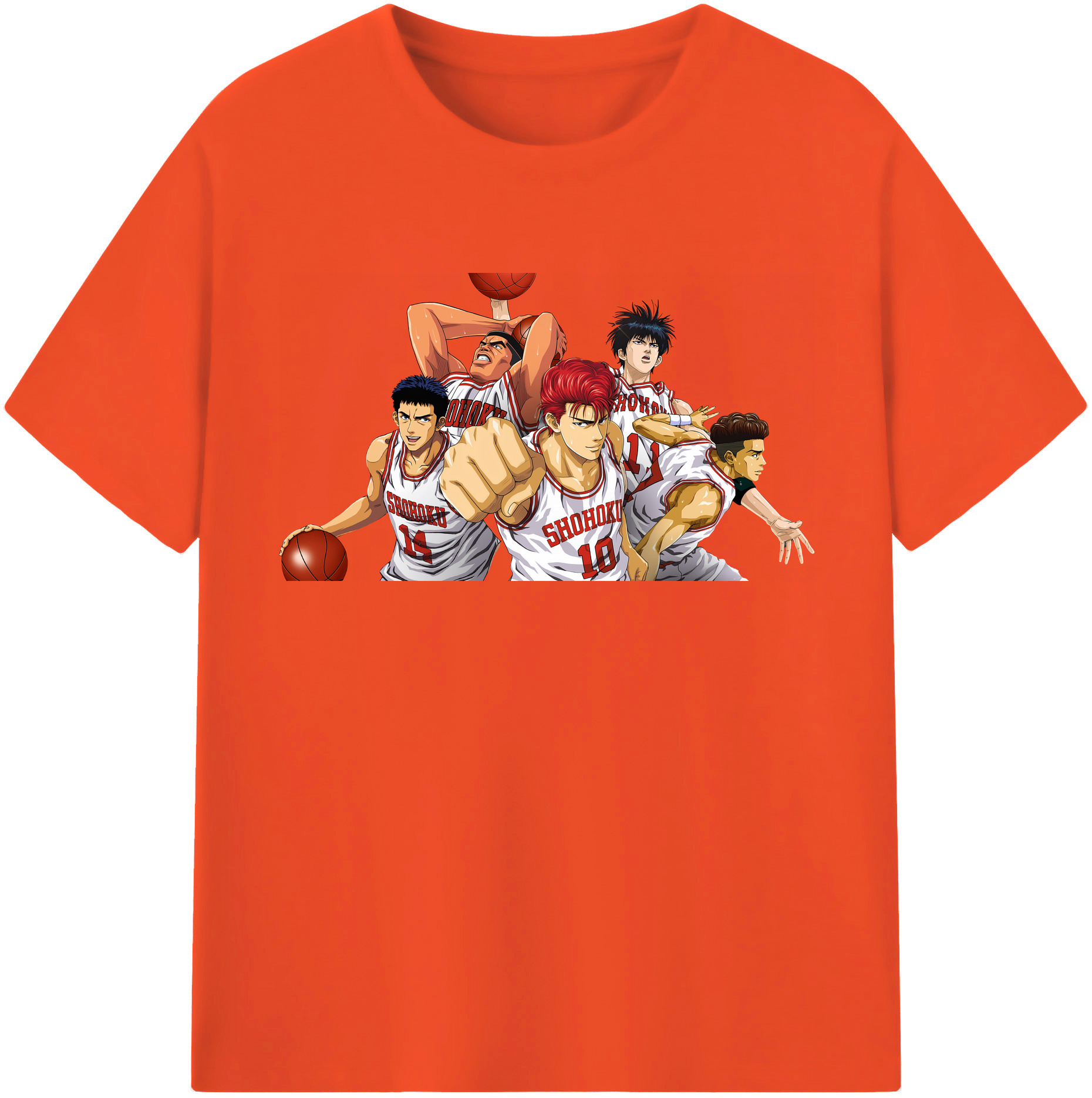 SLAM DUNK／スラムダンク 綿100％半袖Tシャツ（フロントプリント）