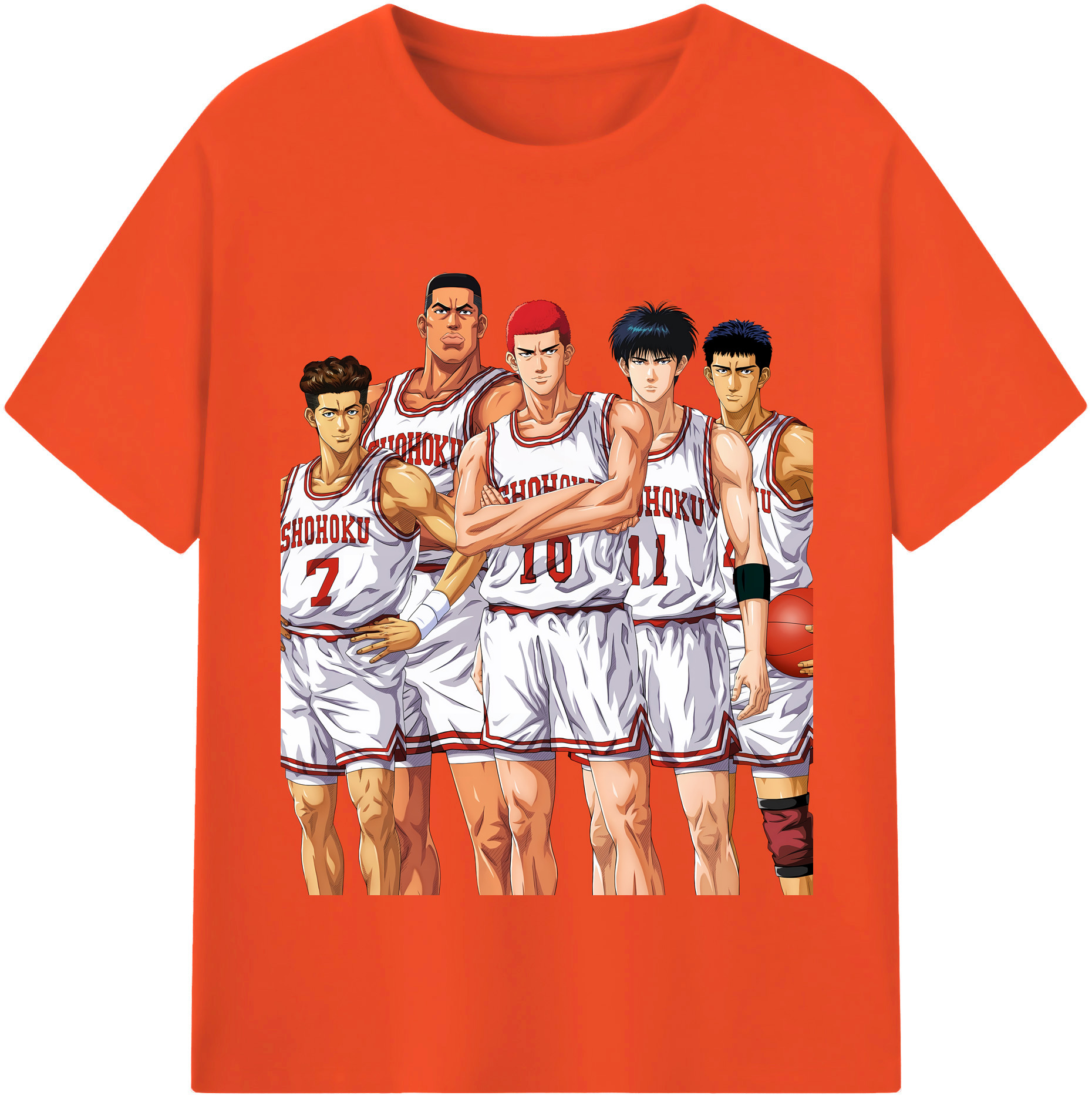 SLAM DUNK／スラムダンク 綿100％半袖Tシャツ（フロントプリント）