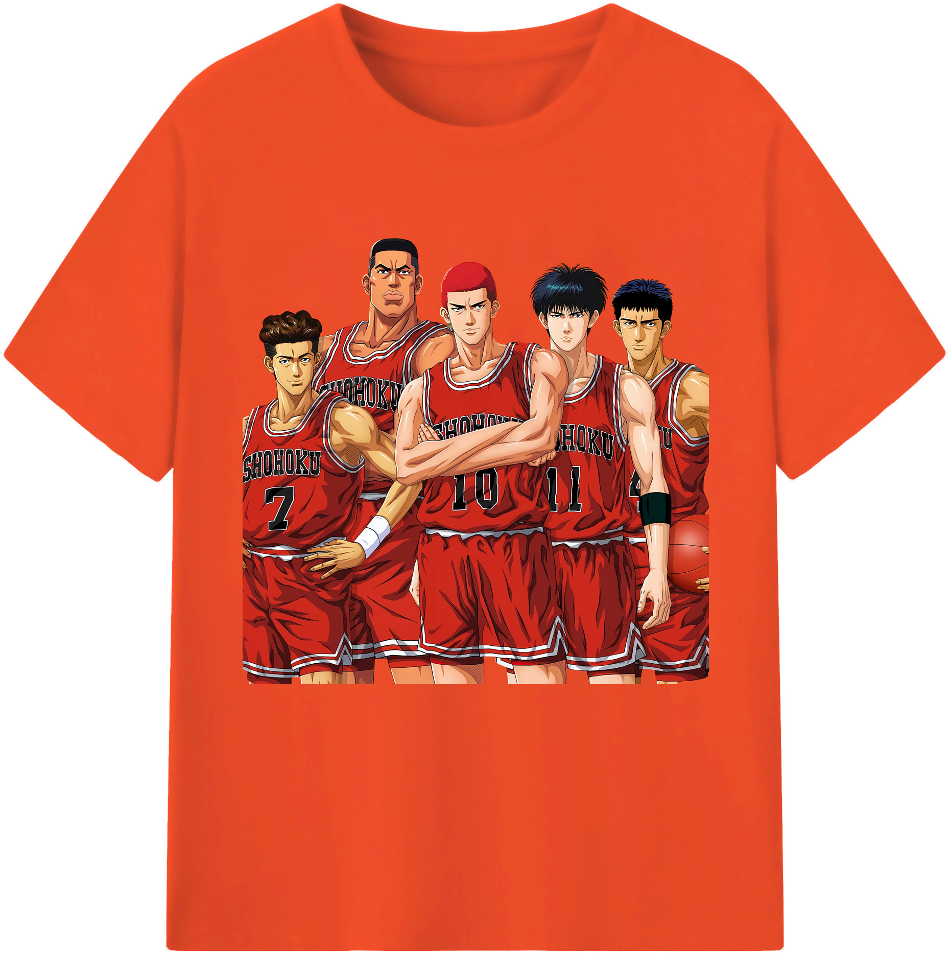 SLAM DUNK／スラムダンク 綿100％半袖Tシャツ（フロントプリント）