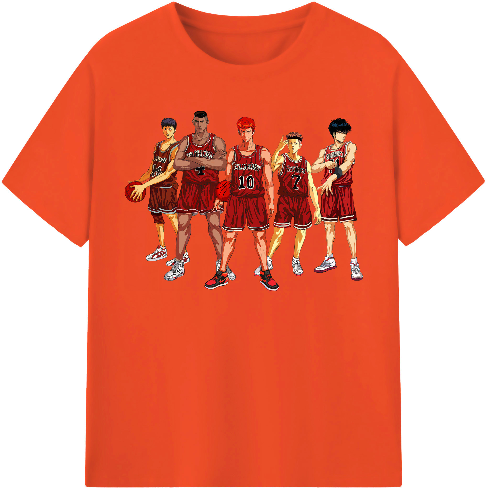 SLAM DUNK／スラムダンク 綿100％半袖Tシャツ（フロントプリント）
