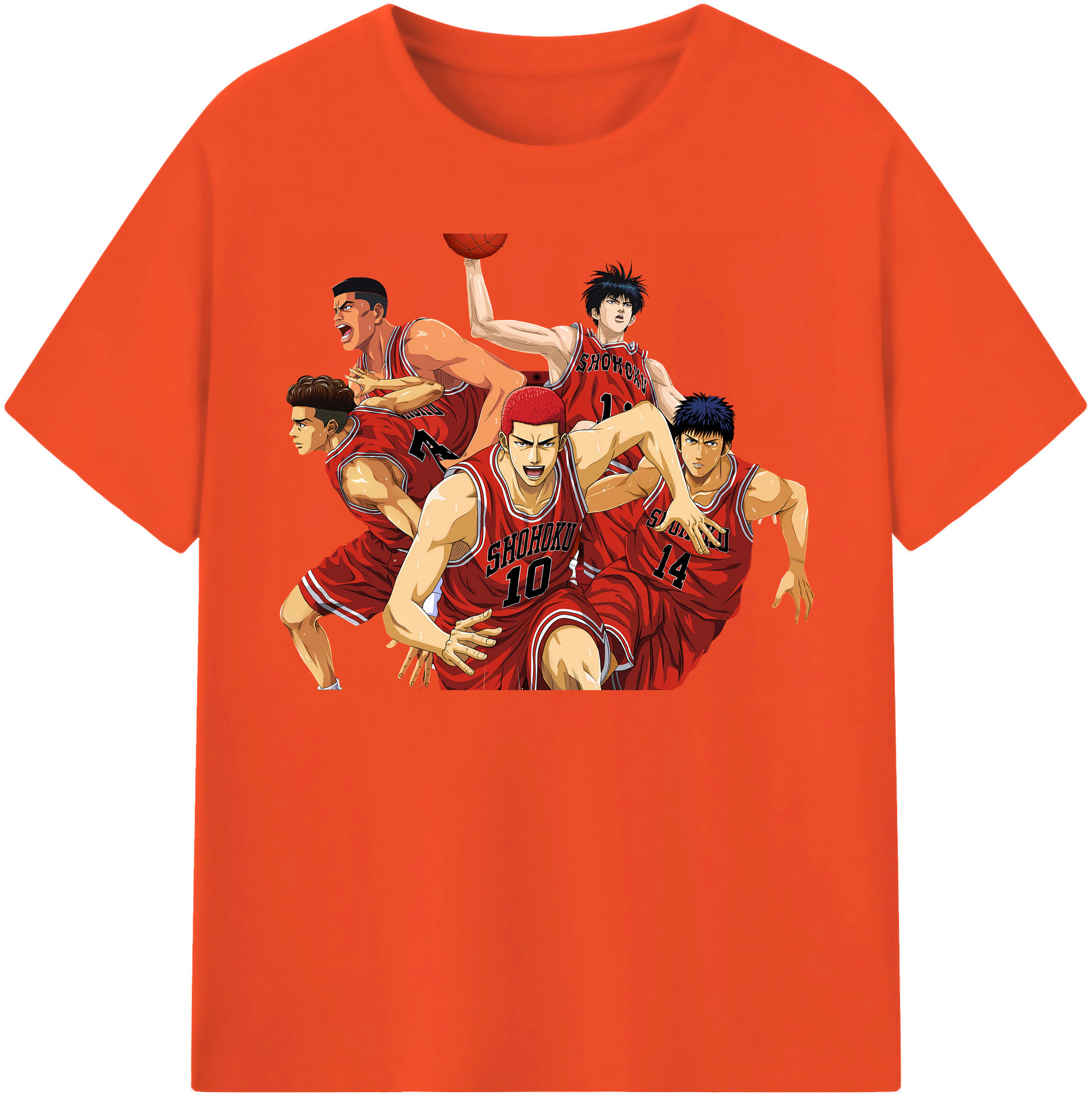 SLAM DUNK／スラムダンク 綿100％半袖Tシャツ（フロントプリント）
