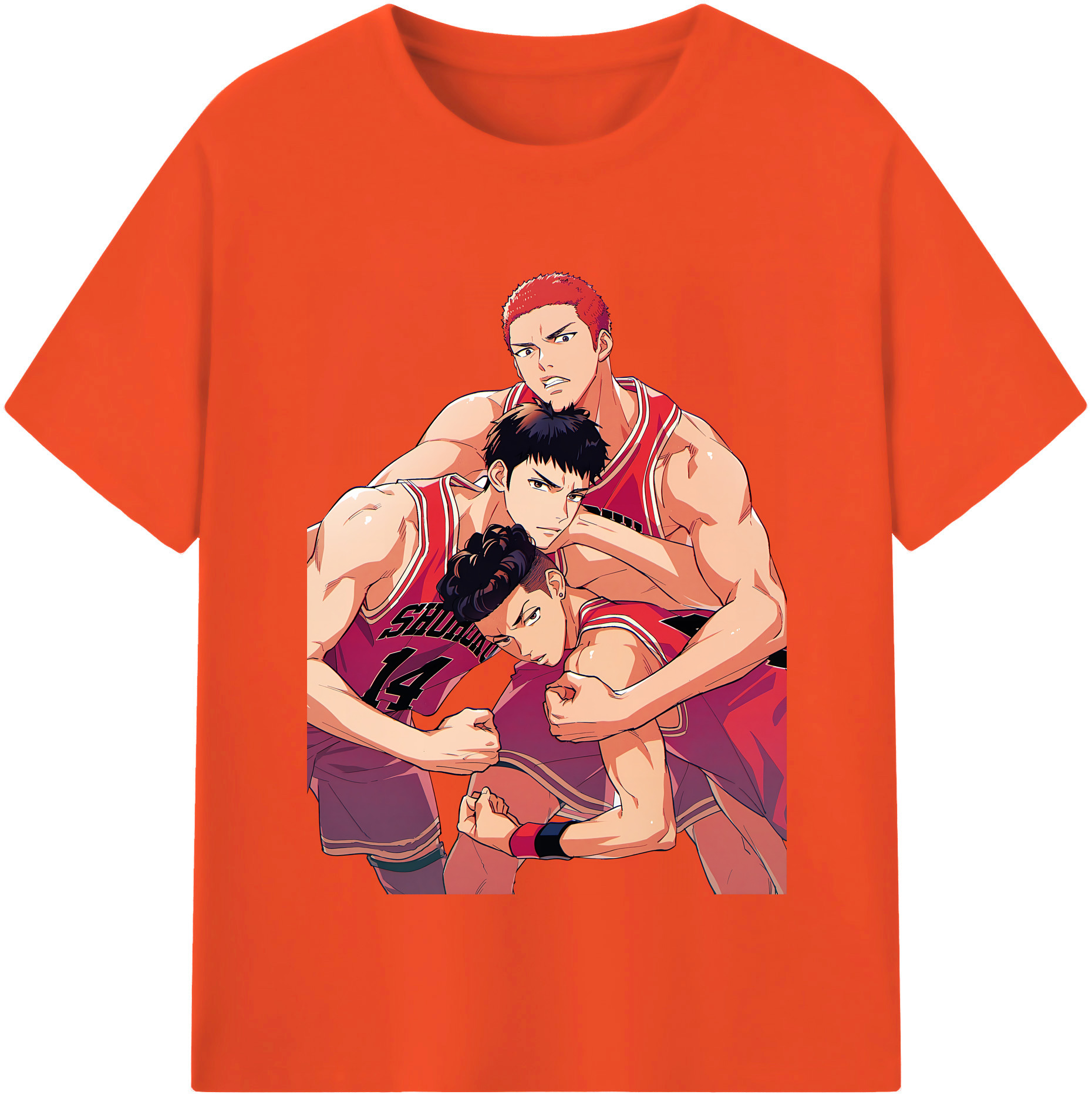 SLAM DUNK／スラムダンク 綿100％半袖Tシャツ（フロントプリント）