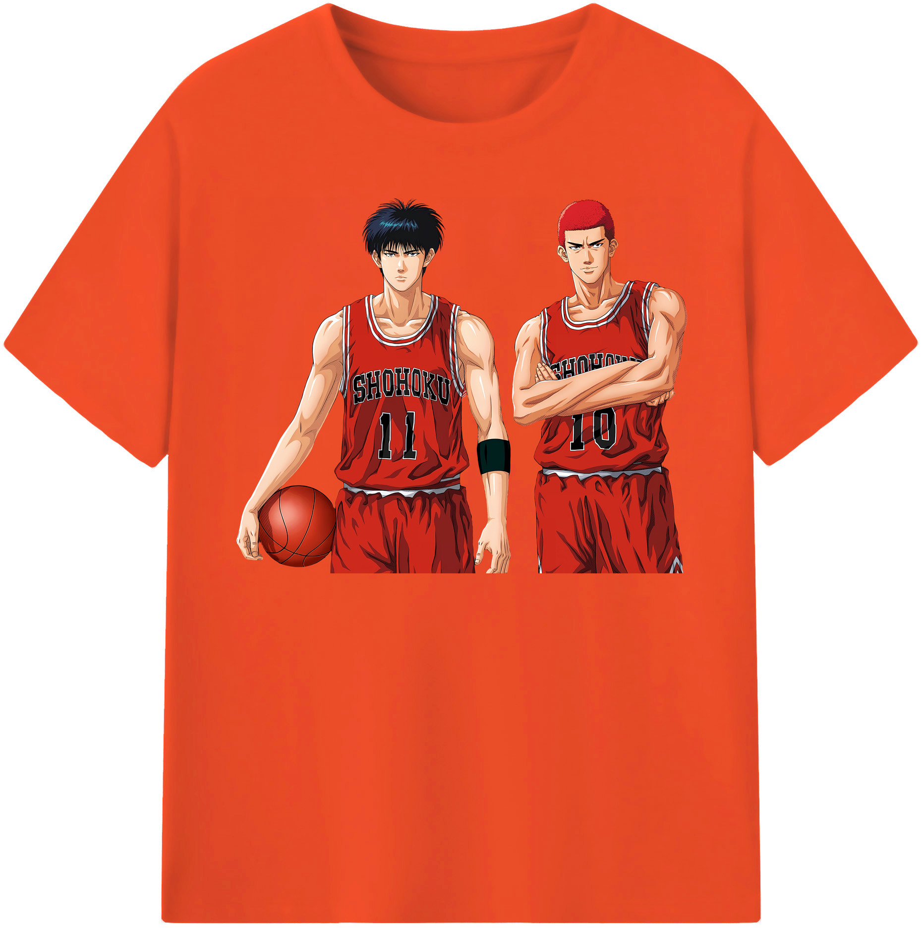 SLAM DUNK／スラムダンク 綿100％半袖Tシャツ（フロントプリント）